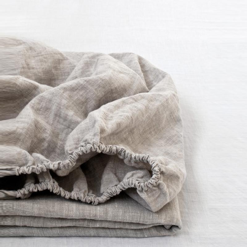 Fitted Washed Linen Bed Sheet - Image 4