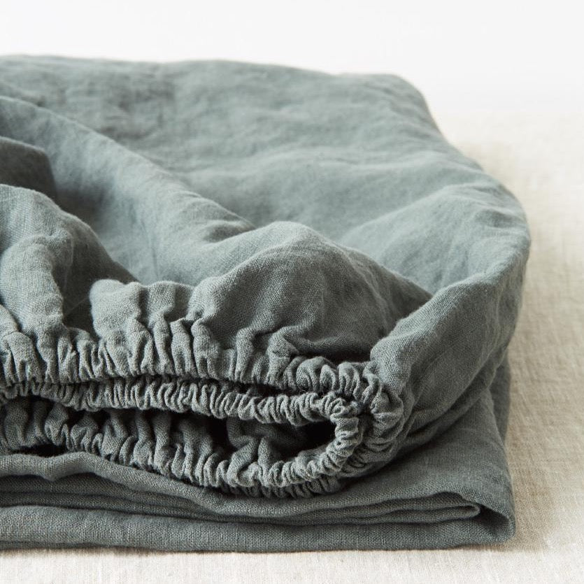 Fitted Washed Linen Bed Sheet - Image 5
