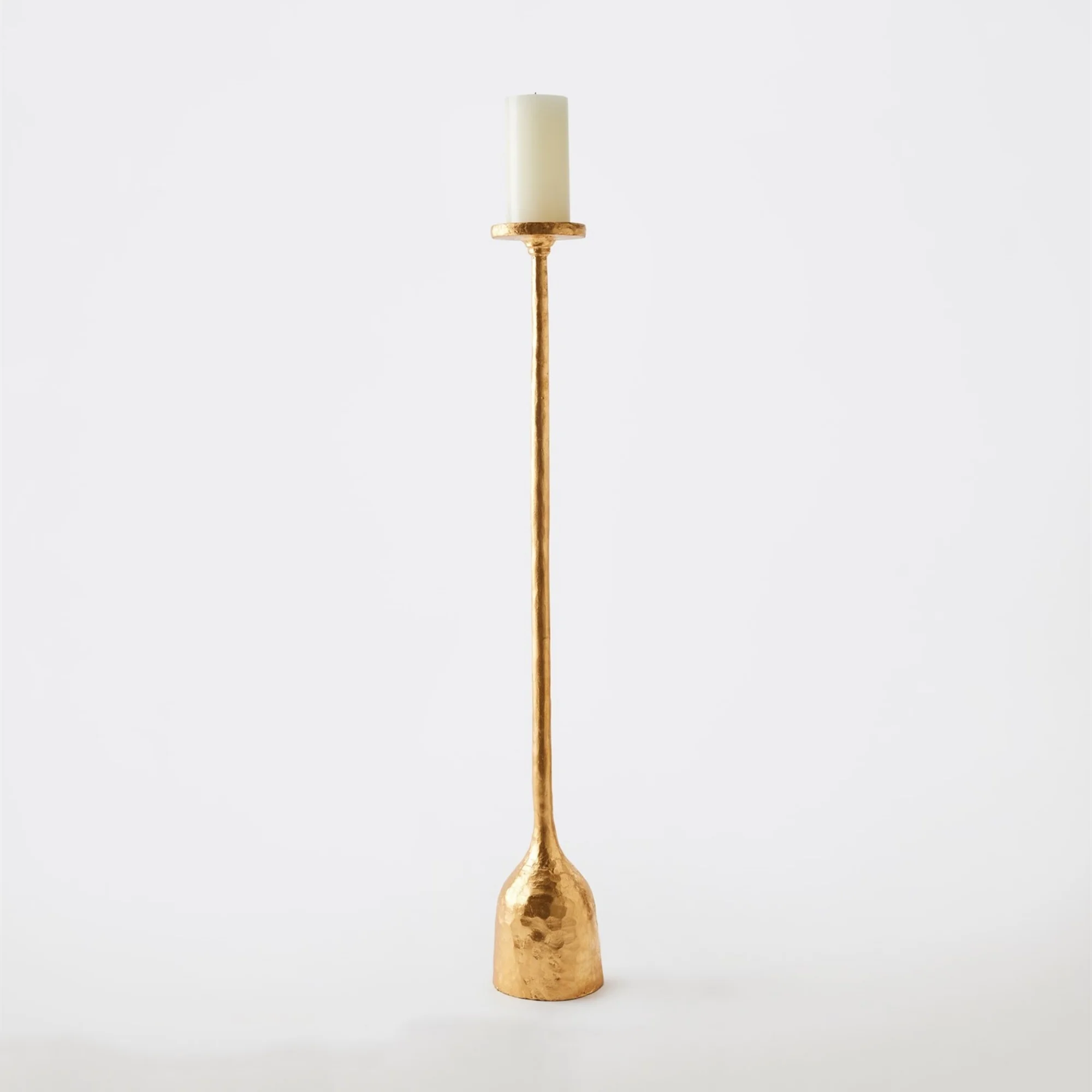 Forged Pillar Candle Holder - Gold Leaf - Image 12
