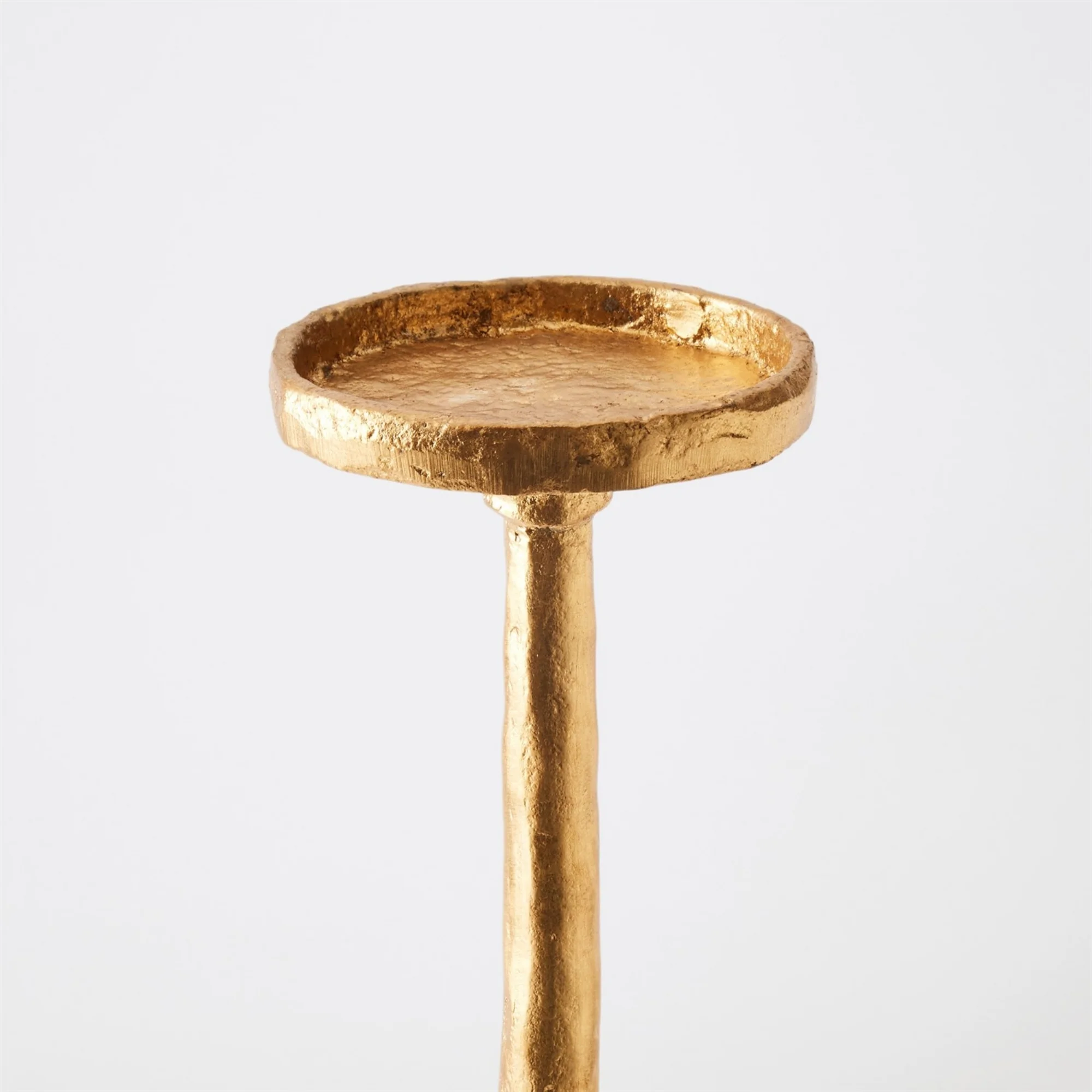 Forged Pillar Candle Holder - Gold Leaf - Image 6