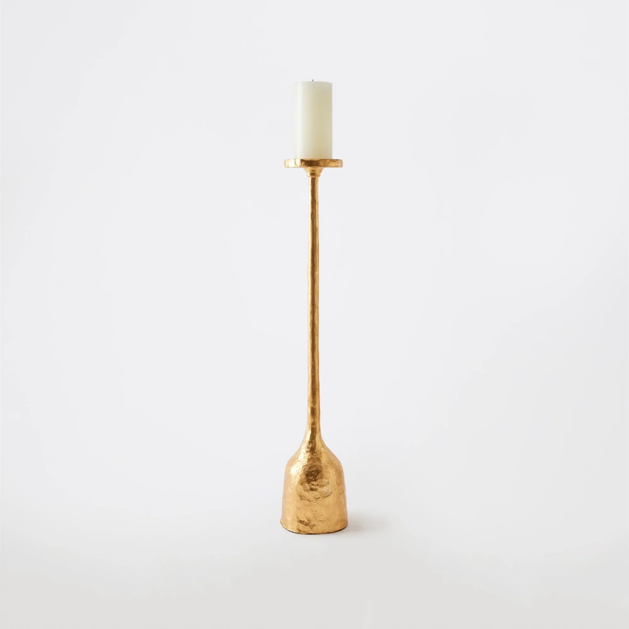 Forged Pillar Candle Holder - Gold Leaf - Image 8