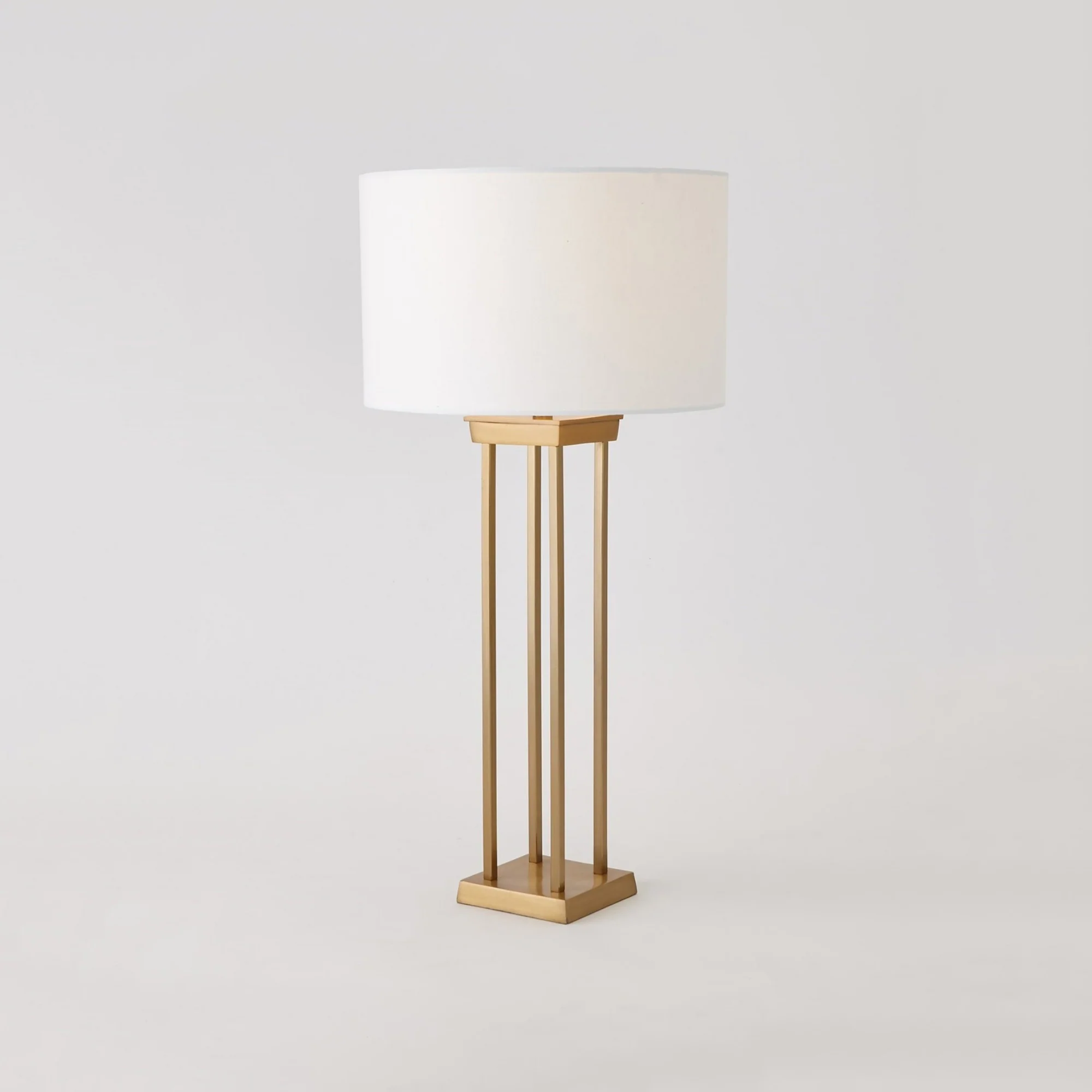 Four Pillar Table Lamp - Satin Brass - Image 2