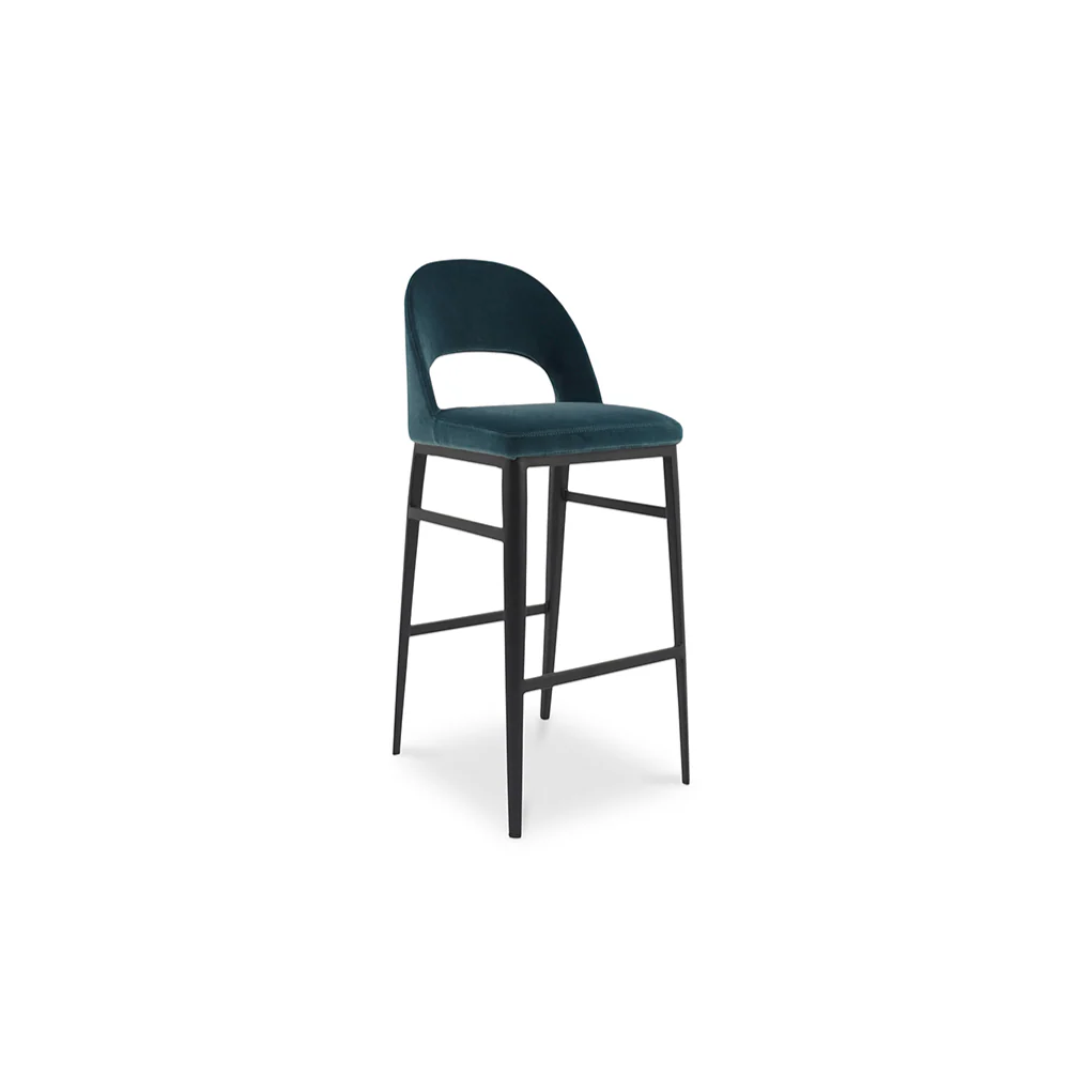 Frank Barstool Teal Velvet - Image 4