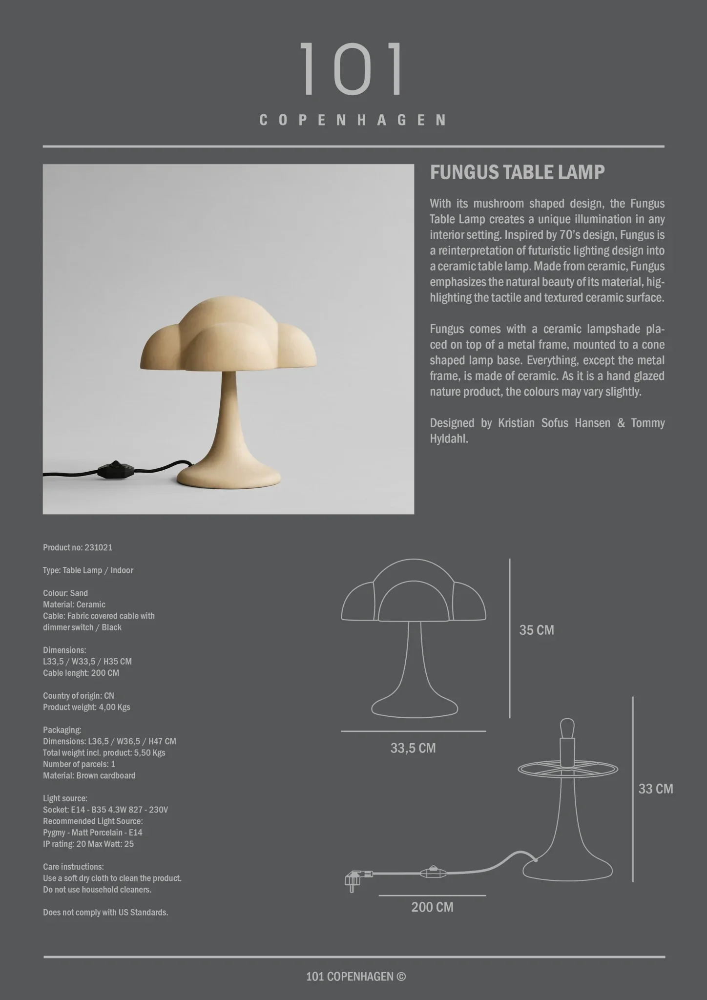 Fungus Table Lamp - Sand - Image 8