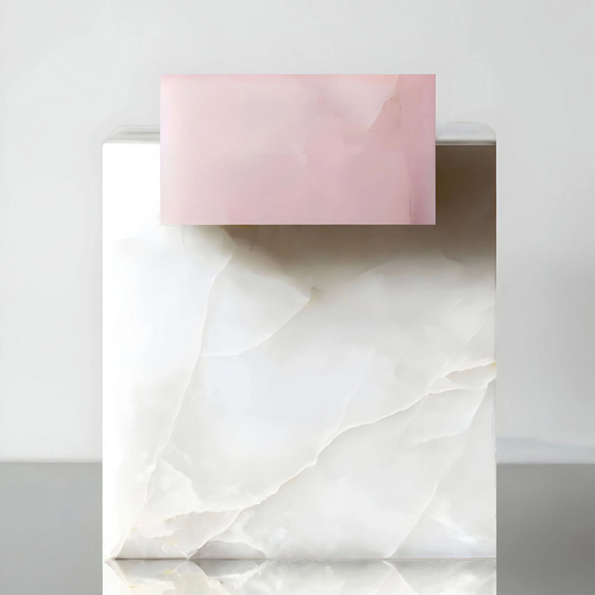 Gaia White And Pink Onyx Table - Image 3