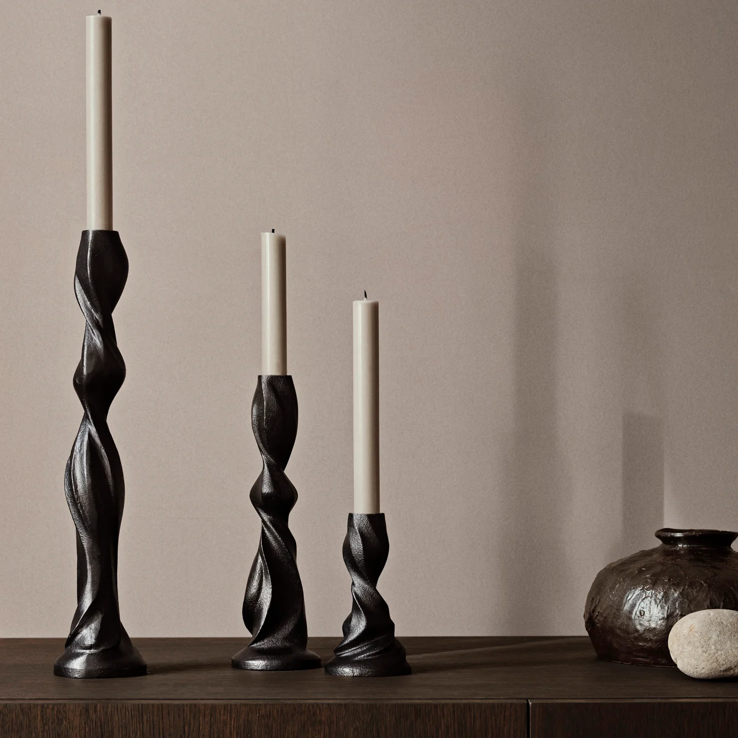 Gale Candle Holder - Blackened Aluminum - Image 8