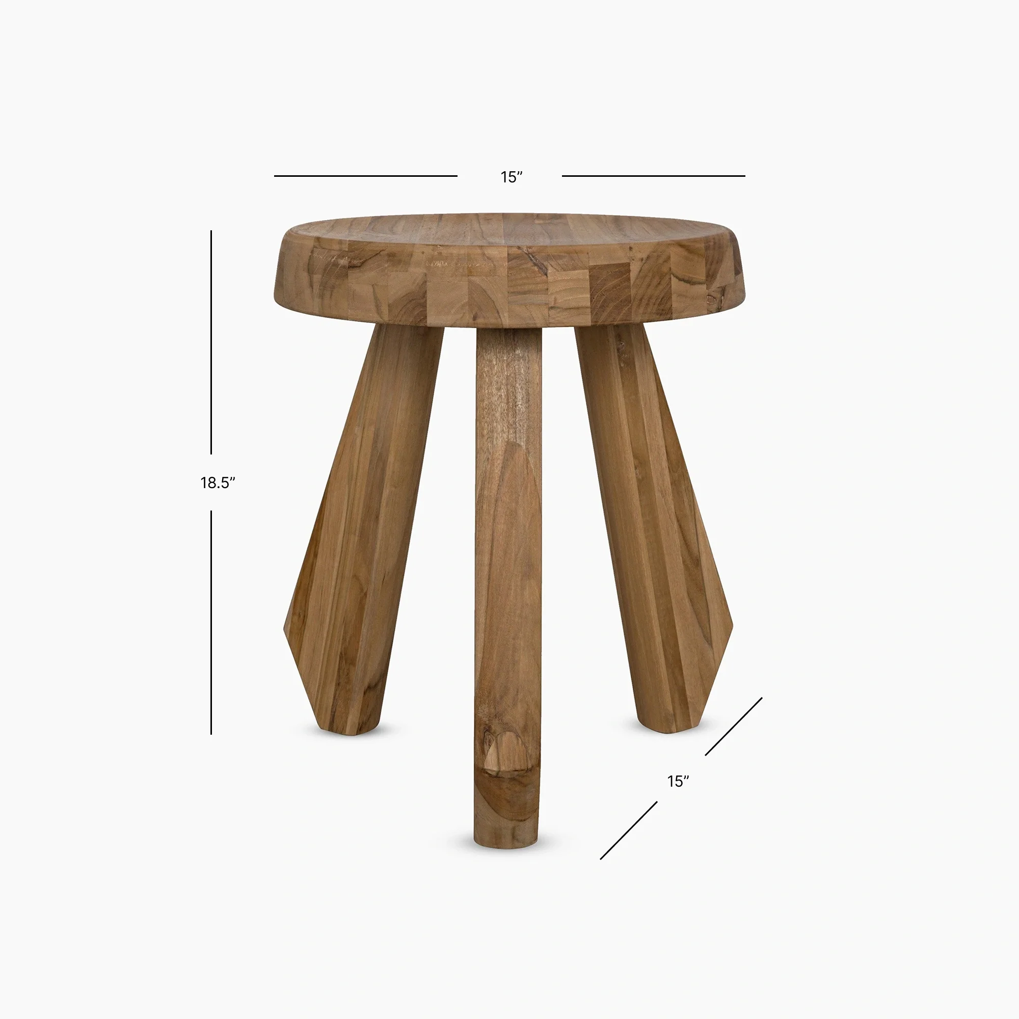 Gemma Teak Stool - Image 4