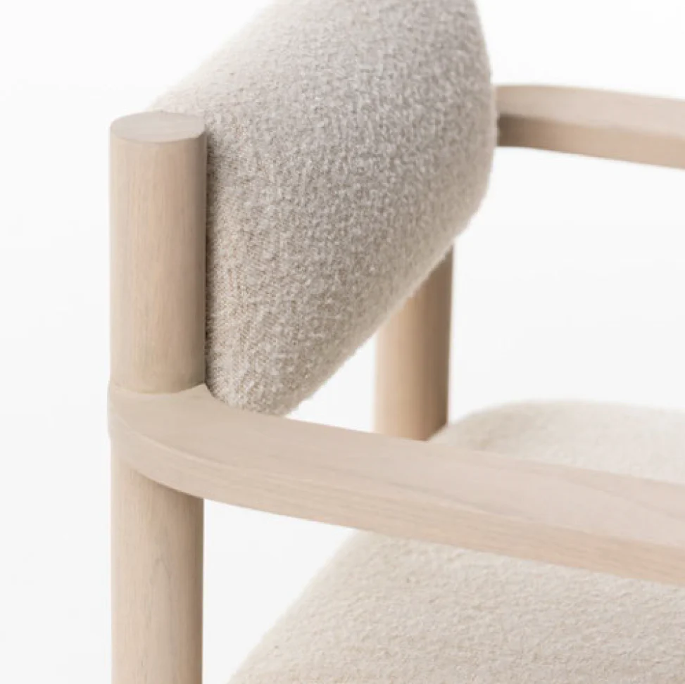 Ghani Dining Chair - Oatmeal Boucle / Pearl - Open Box - Image 6