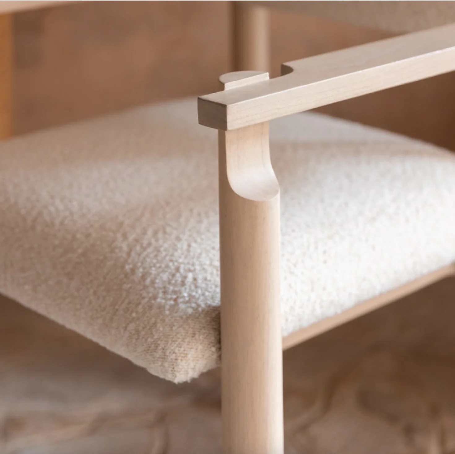 Ghani Dining Chair - Oatmeal Boucle / Pearl - Open Box - Image 7