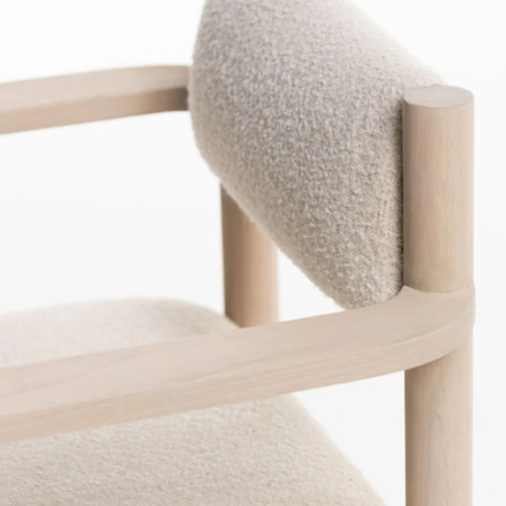 Ghani Dining Chair - Oatmeal Boucle / Pearl - Open Box - Image 8