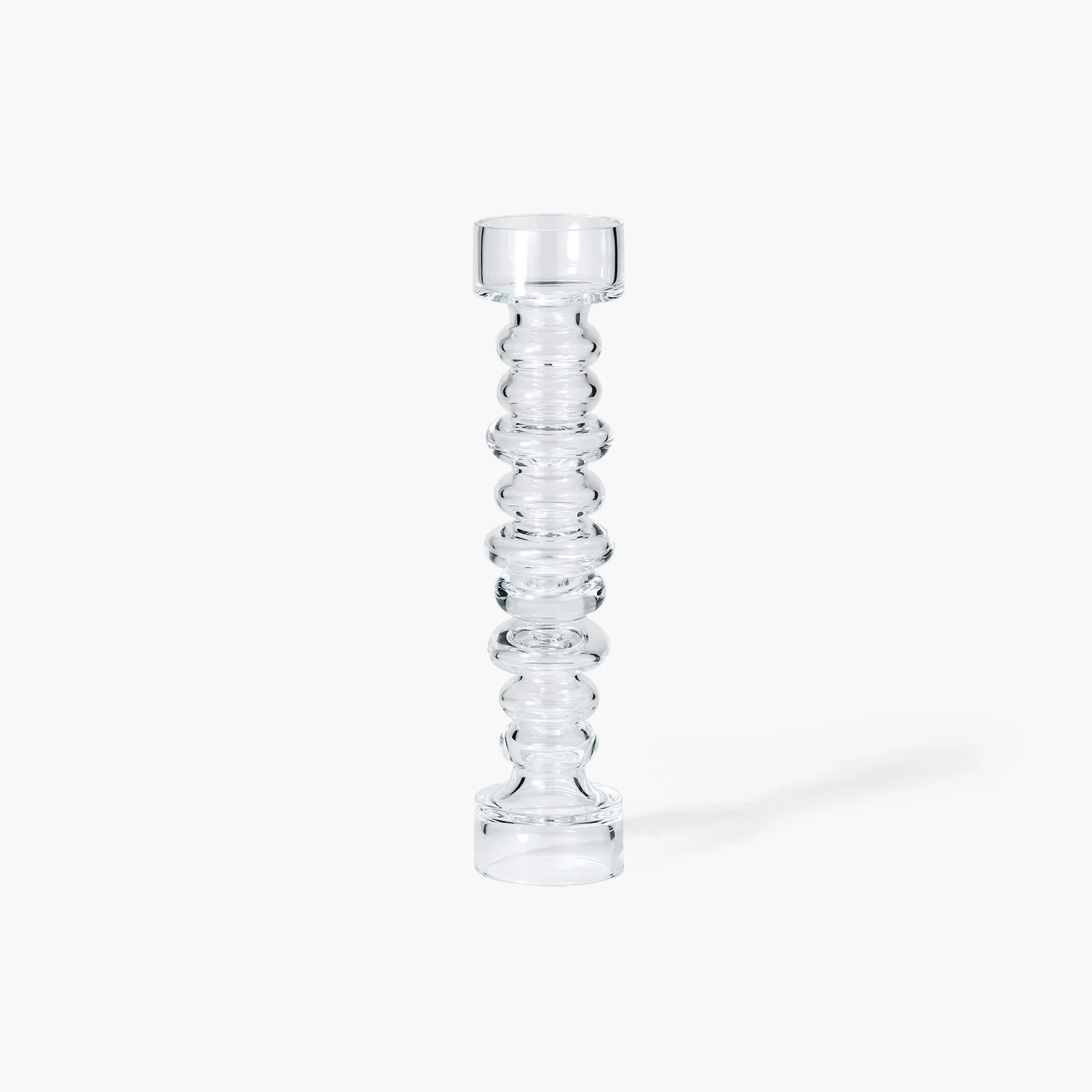 Glass Ribbed Candleholder/Vase - Image 3
