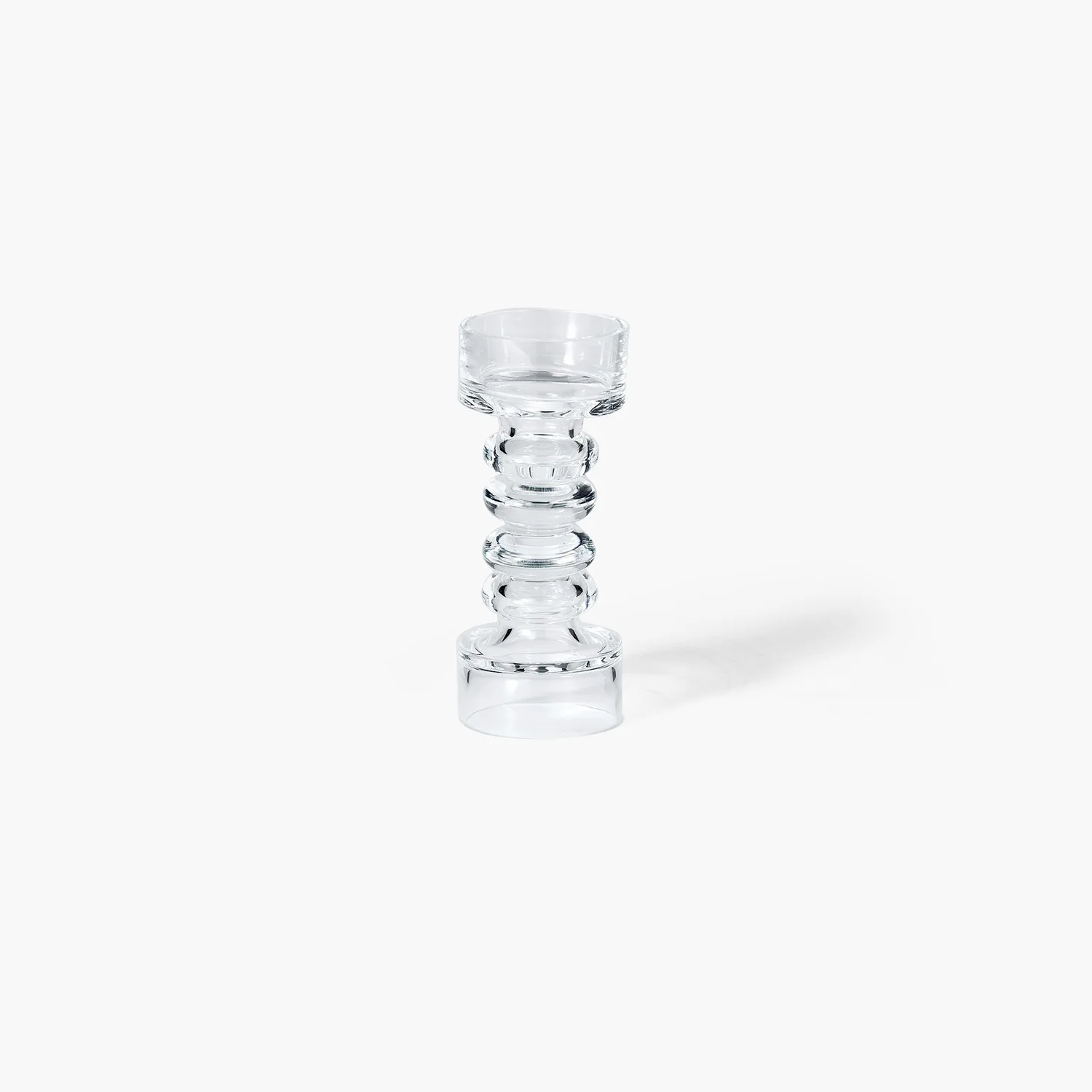 Glass Ribbed Candleholder/Vase - Image 5