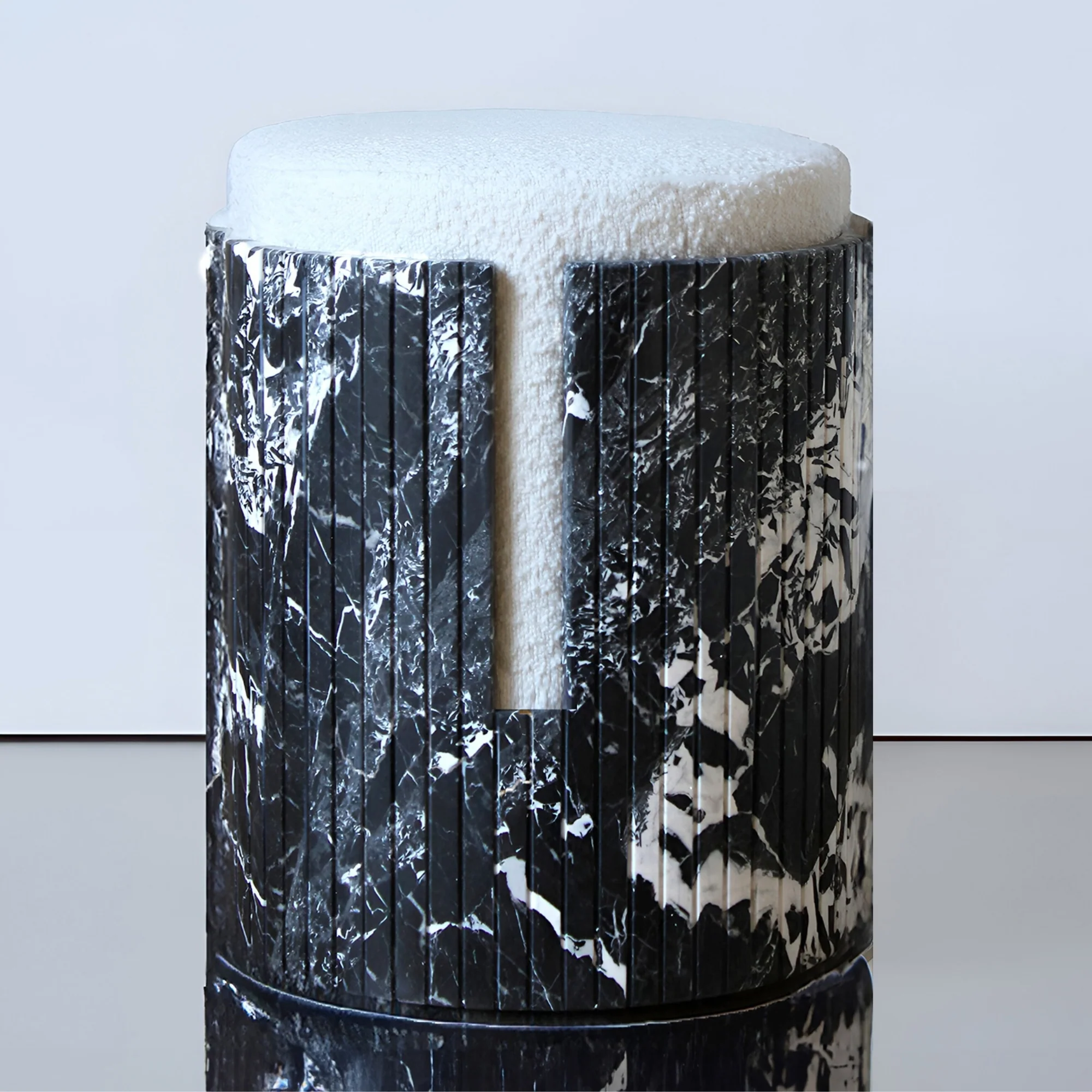 Grand Antique Marble Dolce Stool - Image 2