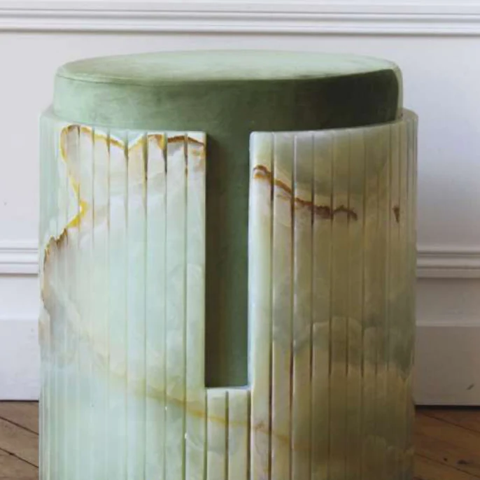 Green Onyx Dolce Stool - Image 3