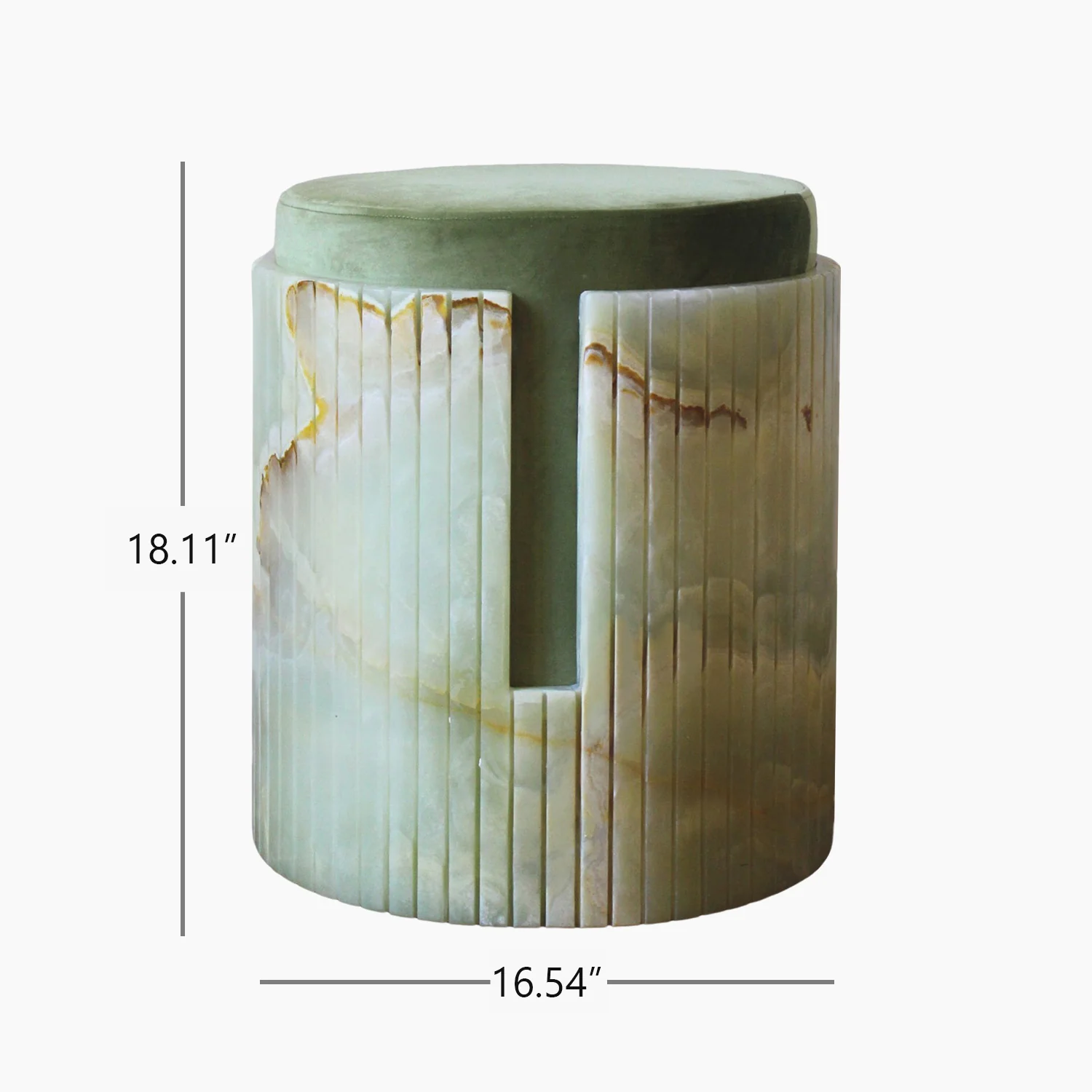 Green Onyx Dolce Stool - Image 6