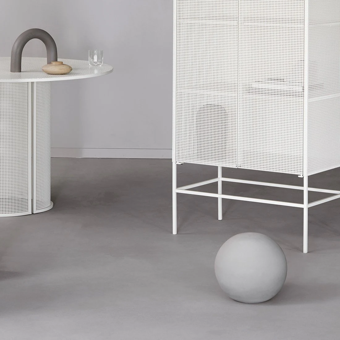 Kristina Dam Studio Grid Cabinet, Beige - Image 4
