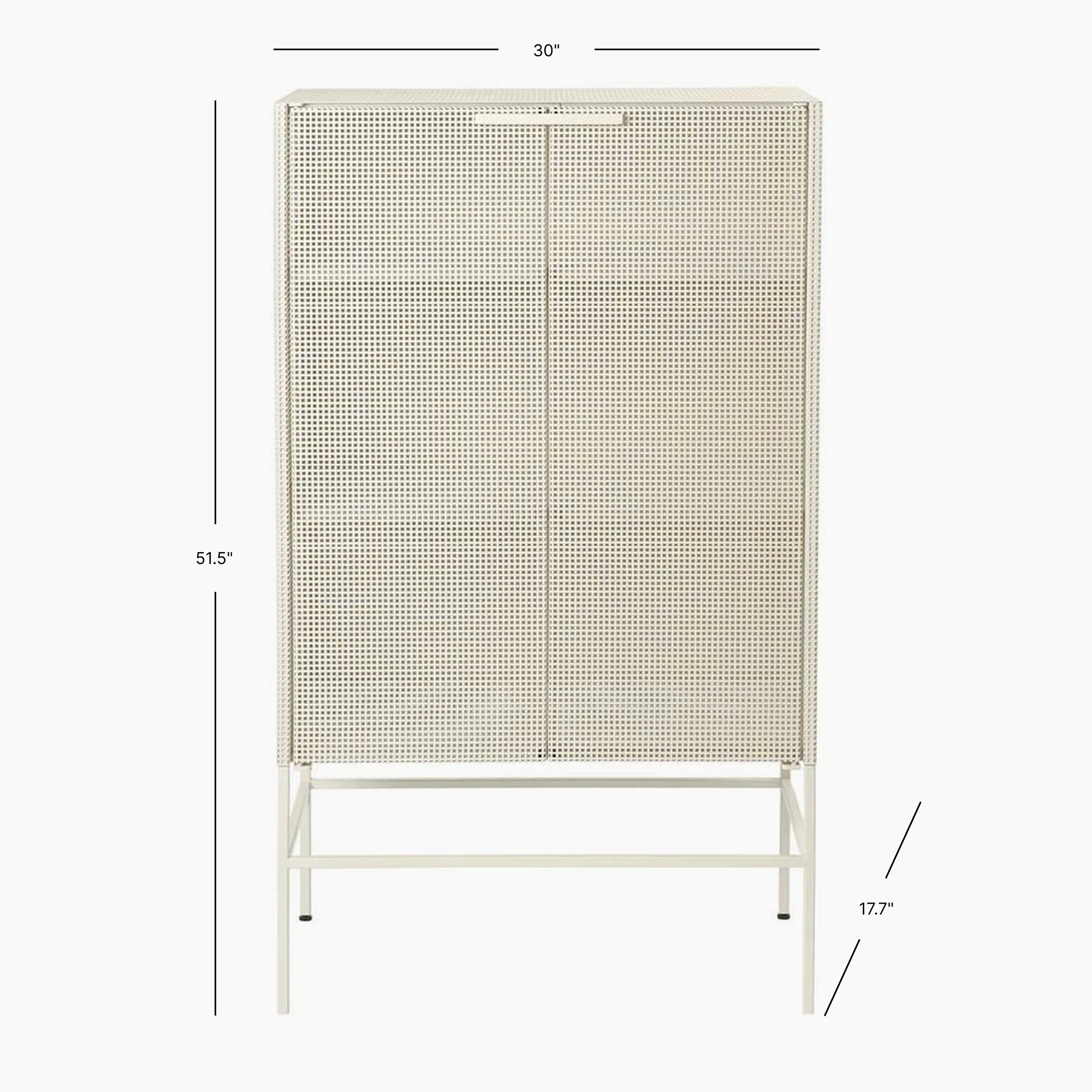 Kristina Dam Studio Grid Cabinet, Beige - Image 8