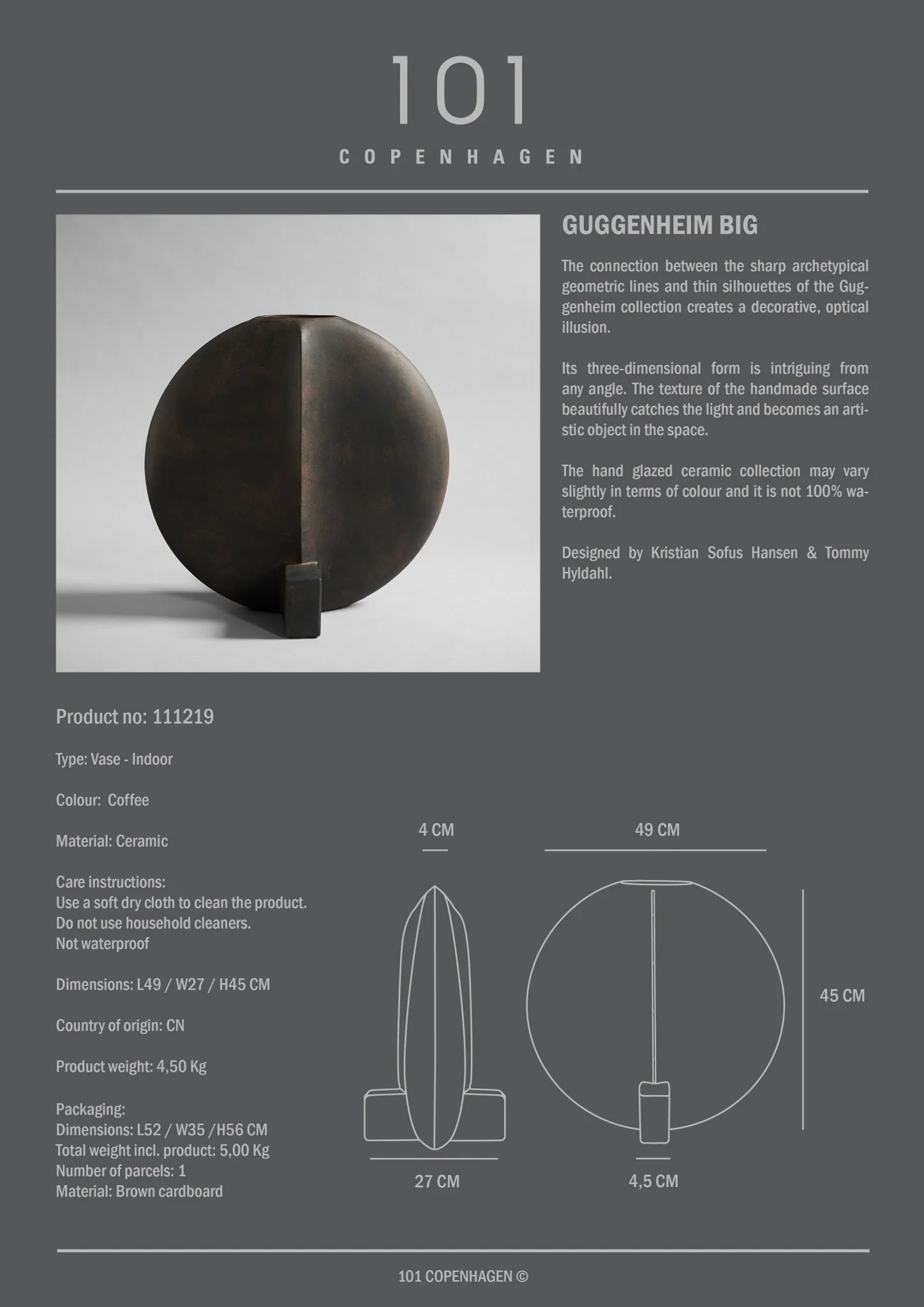 Guggenheim Vase, Big - Coffee - Image 10