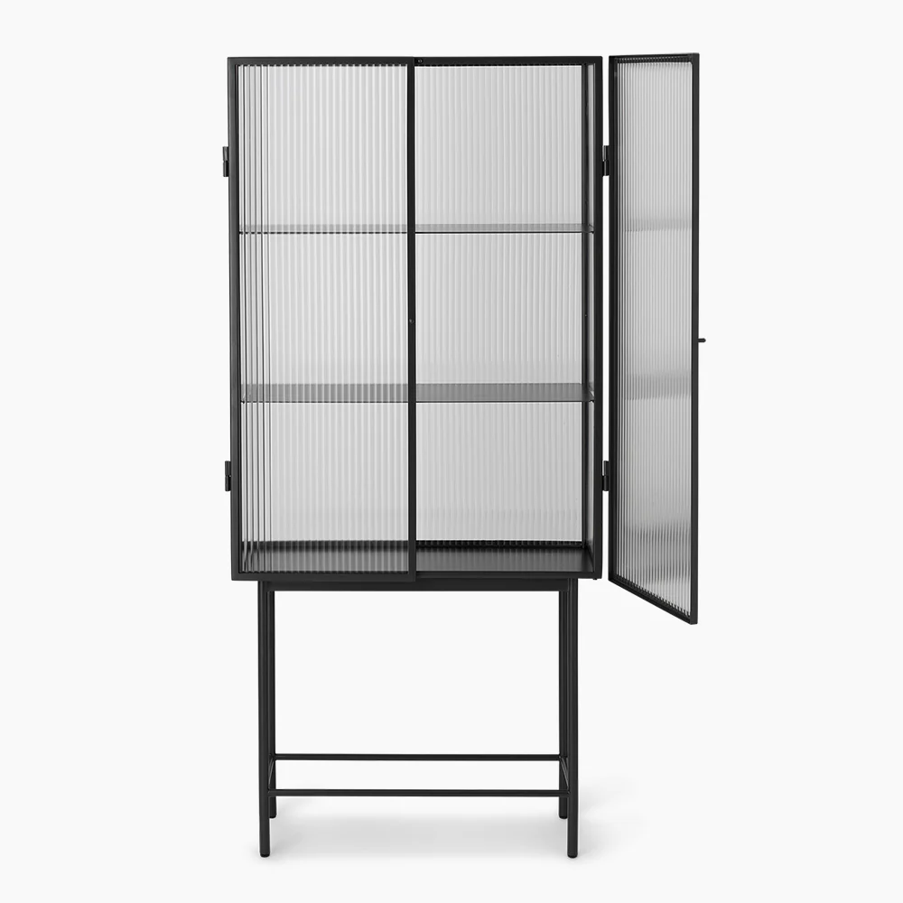 Haze Vitrine - Reeded glass - Black - Image 3