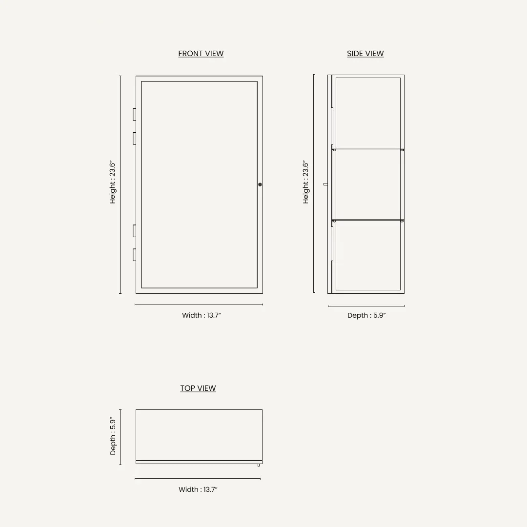 Haze Wall Cabinet - Reeded Glass - Black - Image 5