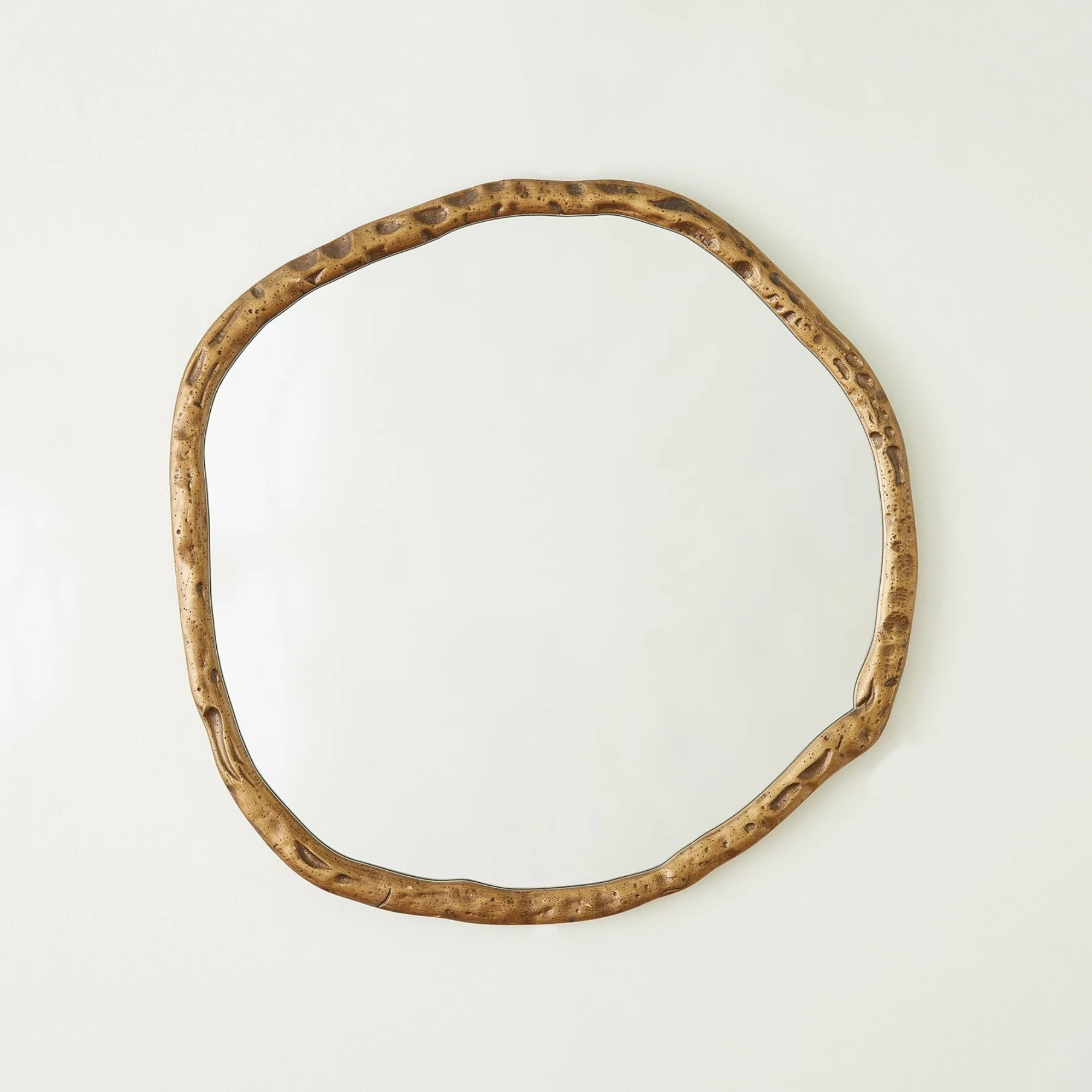 Irregular Circle Mirror - Antique Brass - Image 2