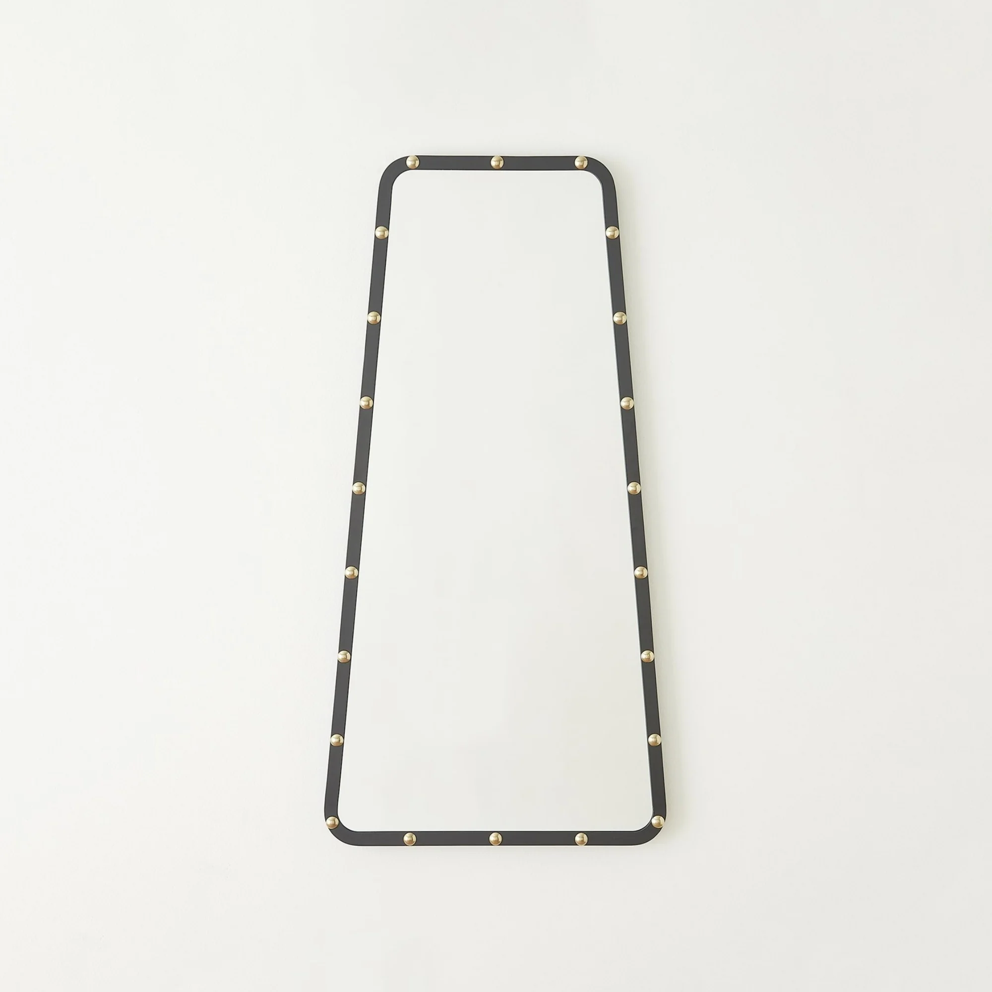Irregular Triangle Mirror - Black w/Gold Studs - Image 2