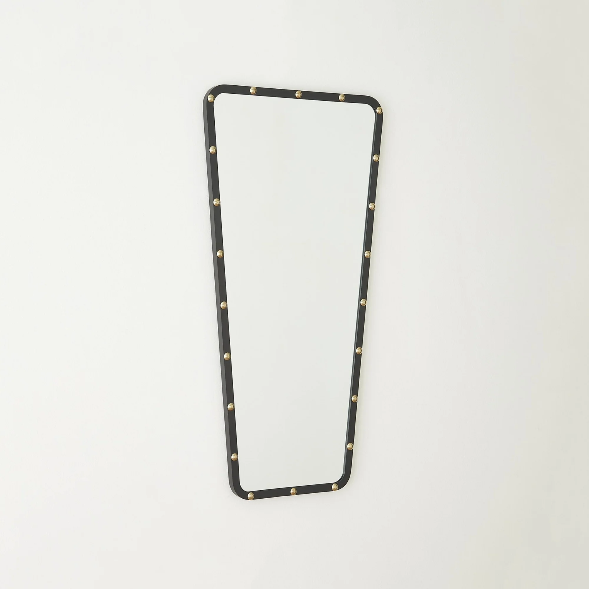 Irregular Triangle Mirror - Black w/Gold Studs - Image 3