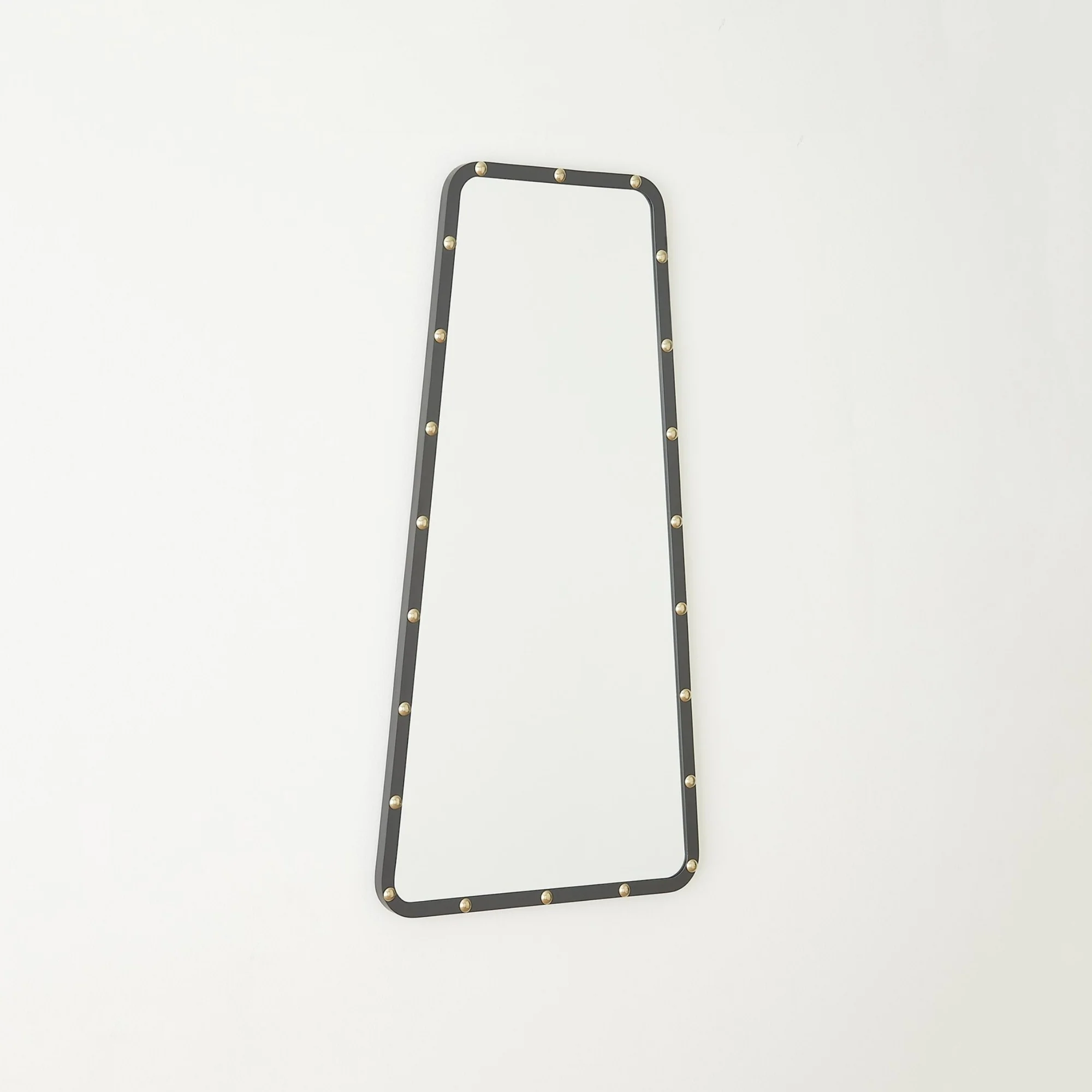 Irregular Triangle Mirror - Black w/Gold Studs - Image 4