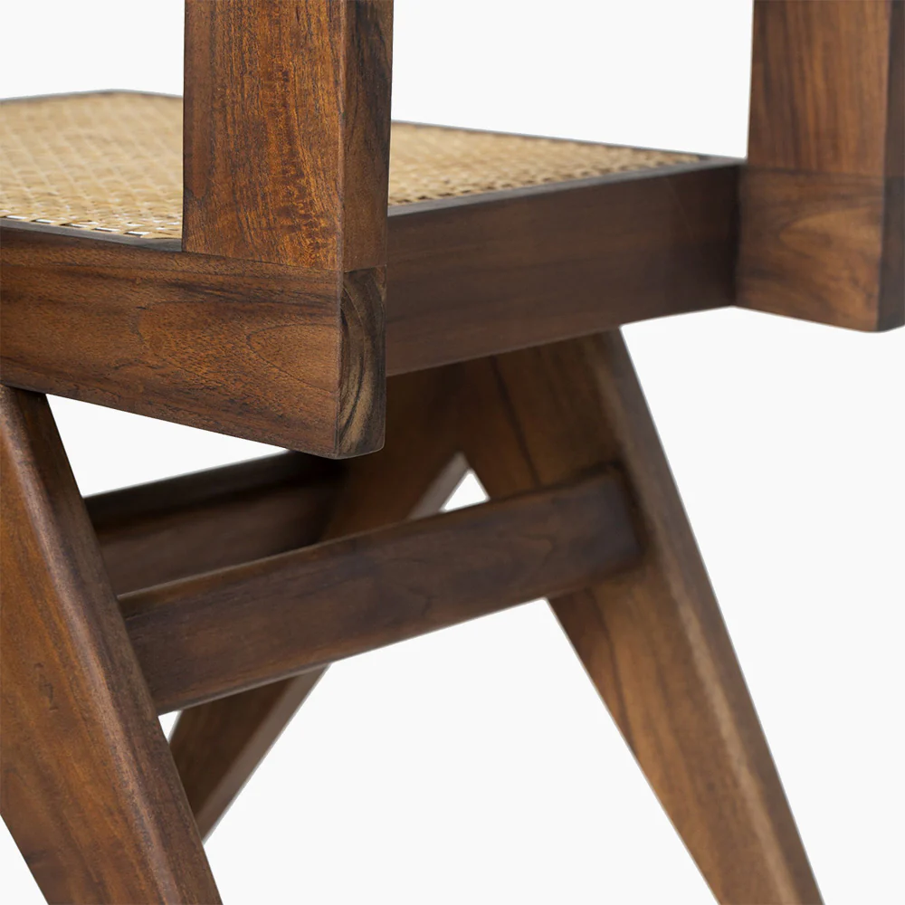 Jeanneret Armless Dining Chair - Black Teak - Image 6