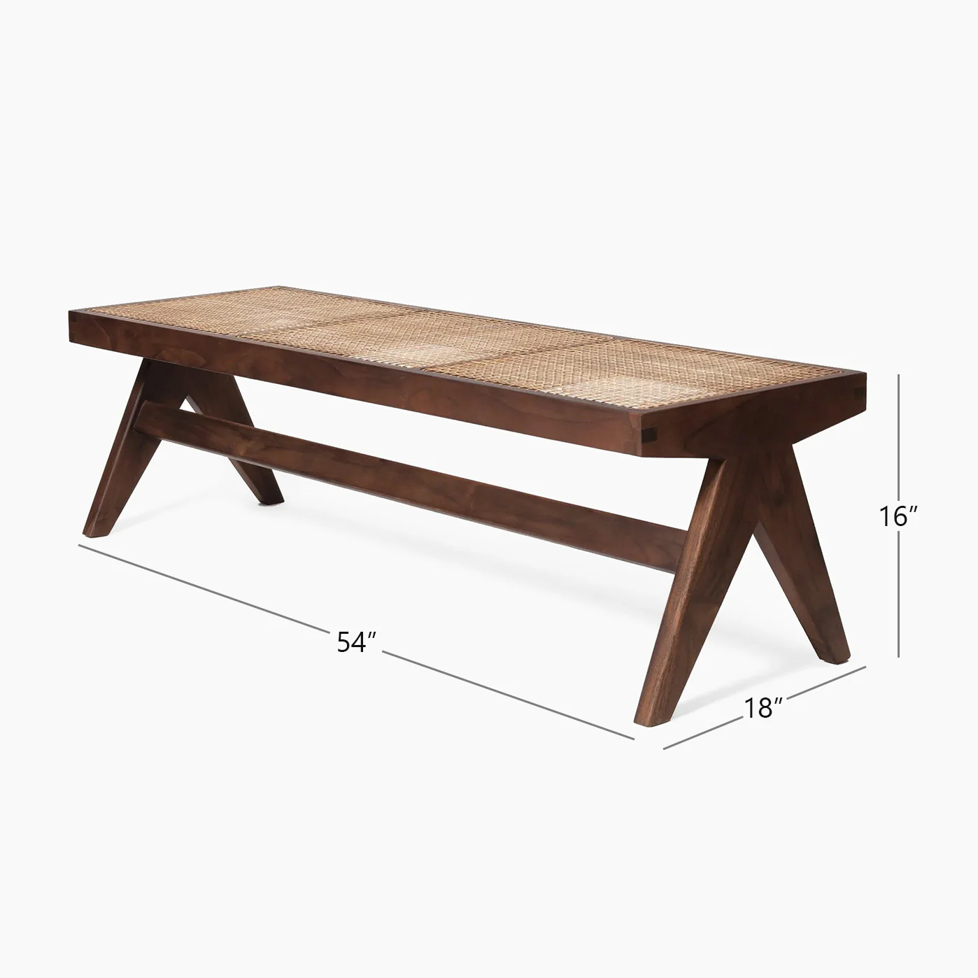 Jeanneret Library Bench - Brown - Image 7