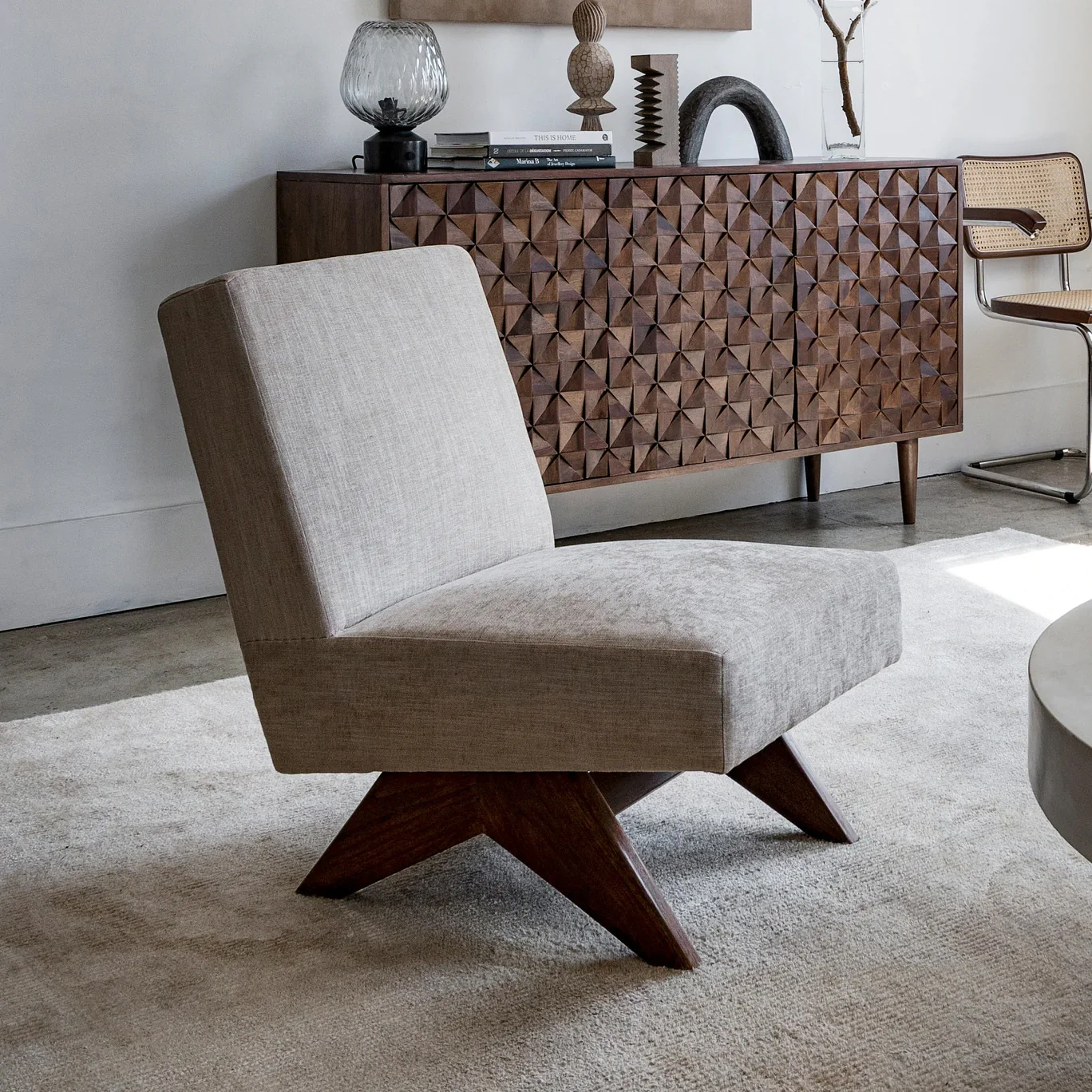 Jeanneret Lounge Sofa Chair - Dark Brown - Image 3