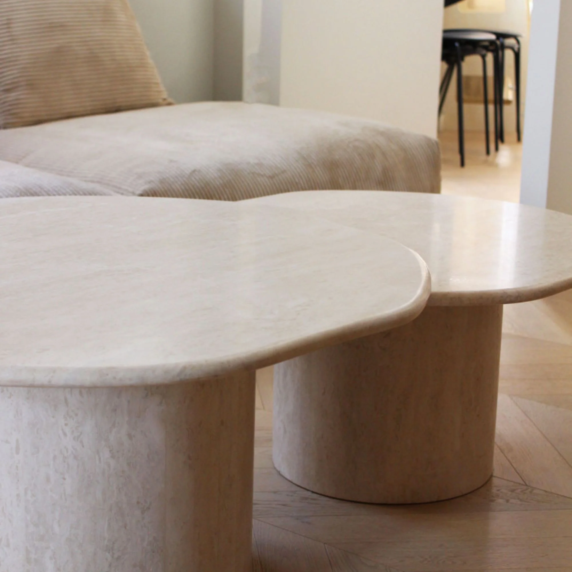 Joan Duo Travertine Coffee Table - Image 3