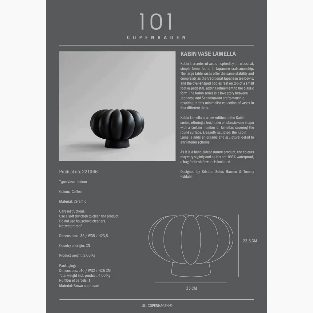 Kabin Vase, Lamella - Coffee - Image 6