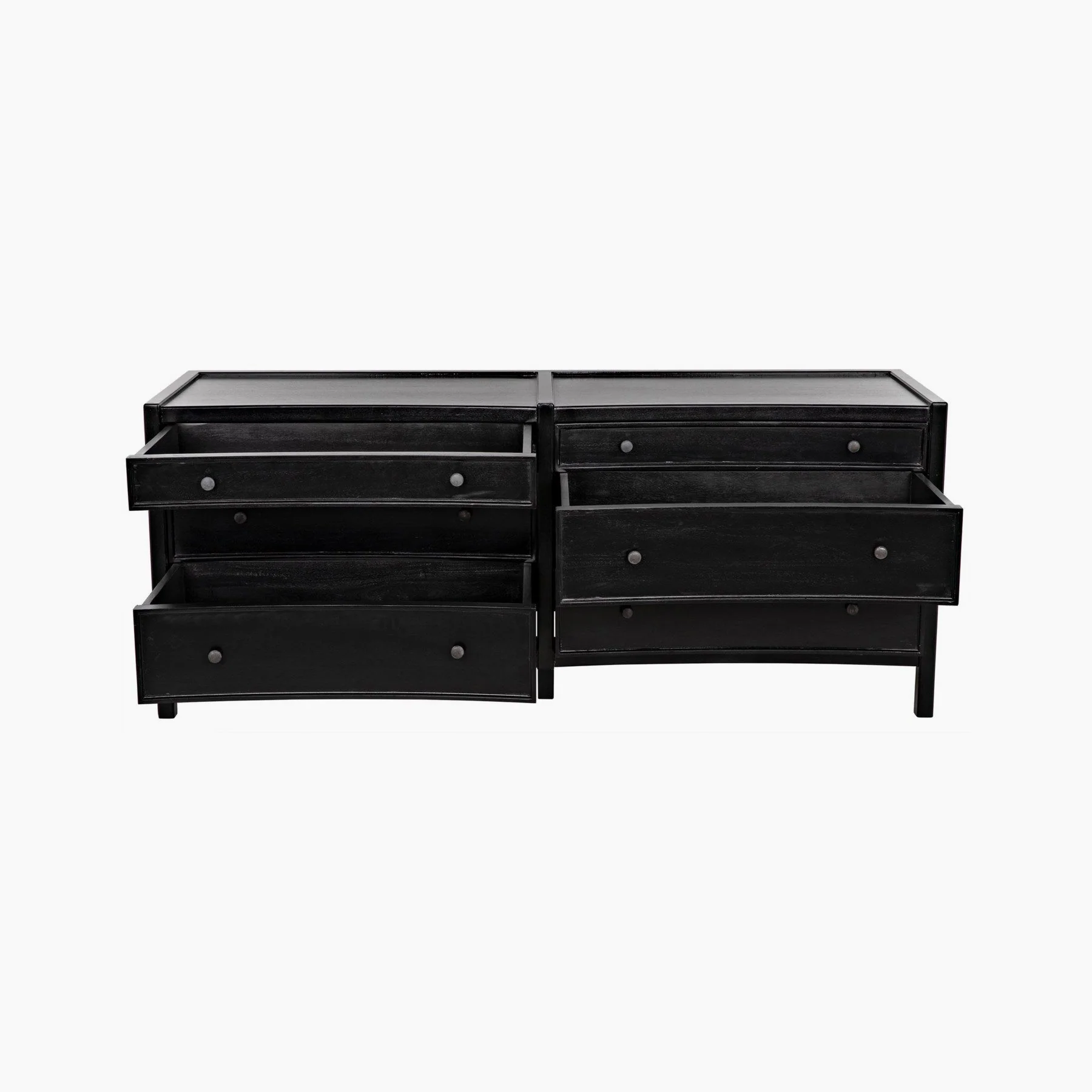 Kamila 6 Drawer Dresser, Hand Rubbed Black - Image 4