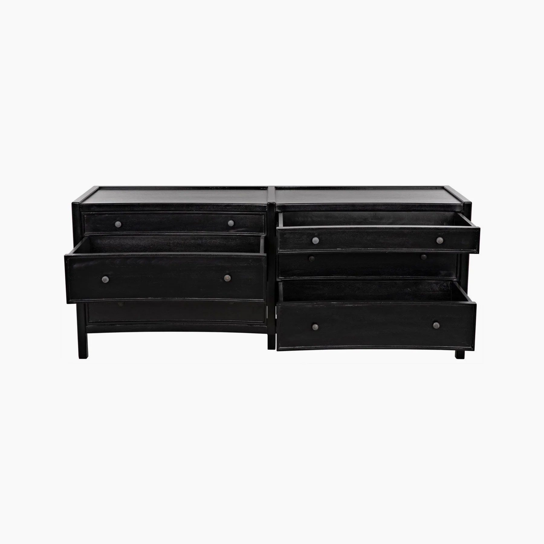Kamila 6 Drawer Dresser, Hand Rubbed Black - Image 5
