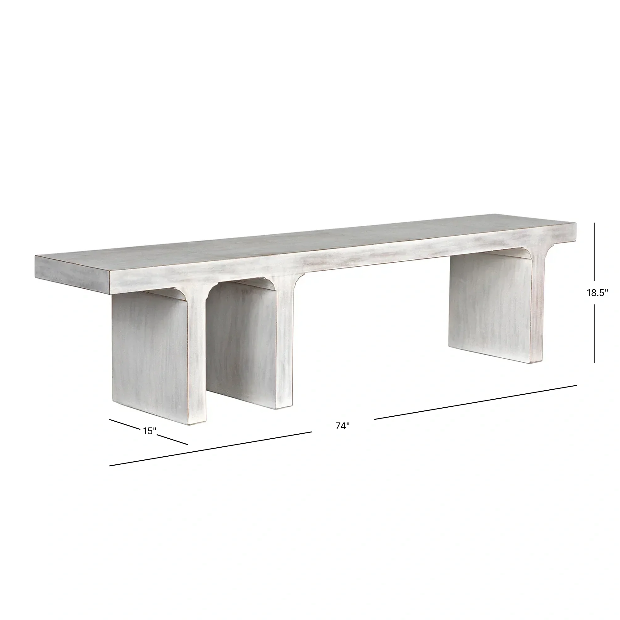 Kith Asymmetric Bench, White Wash - Image 11