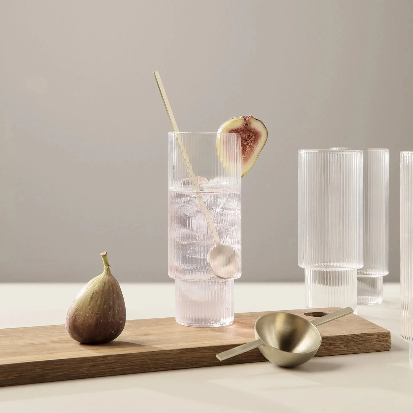 Glass Ripple, untinted glass, set of four - Image 2