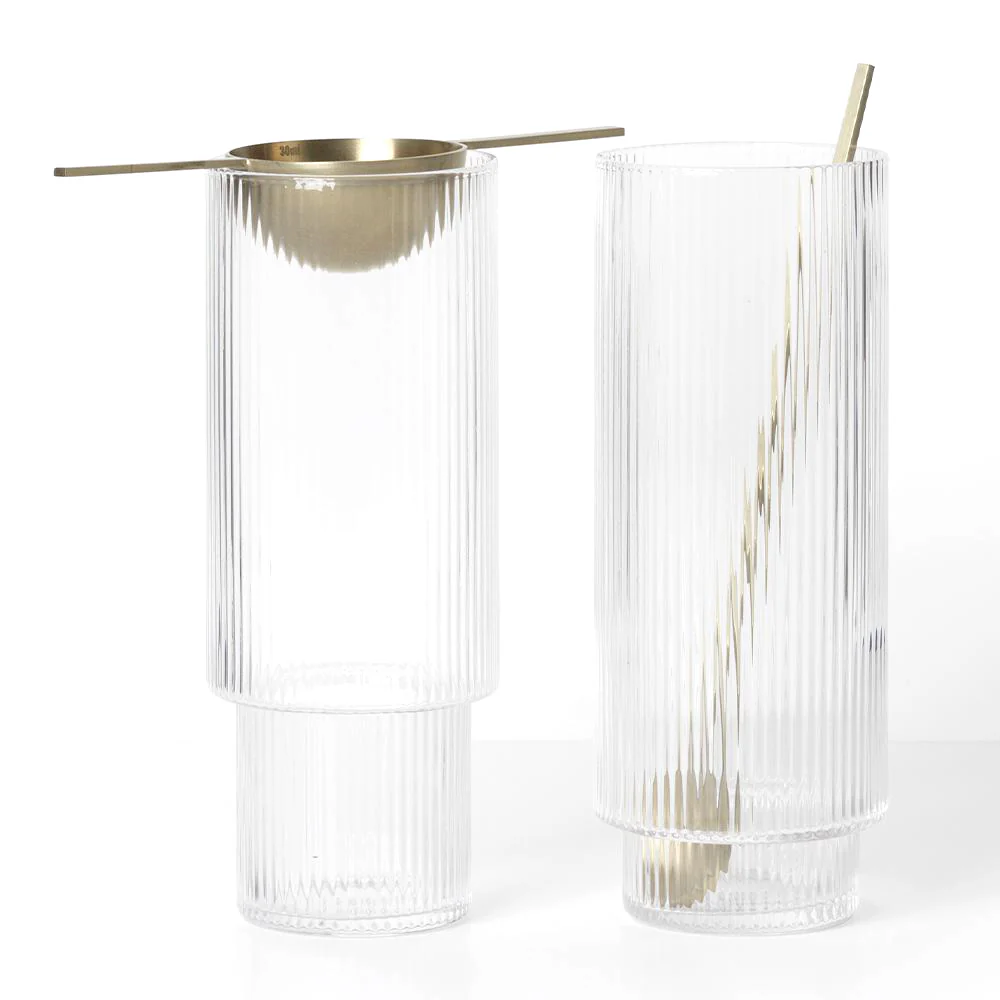Glass Ripple, untinted glass, set of four - Image 4