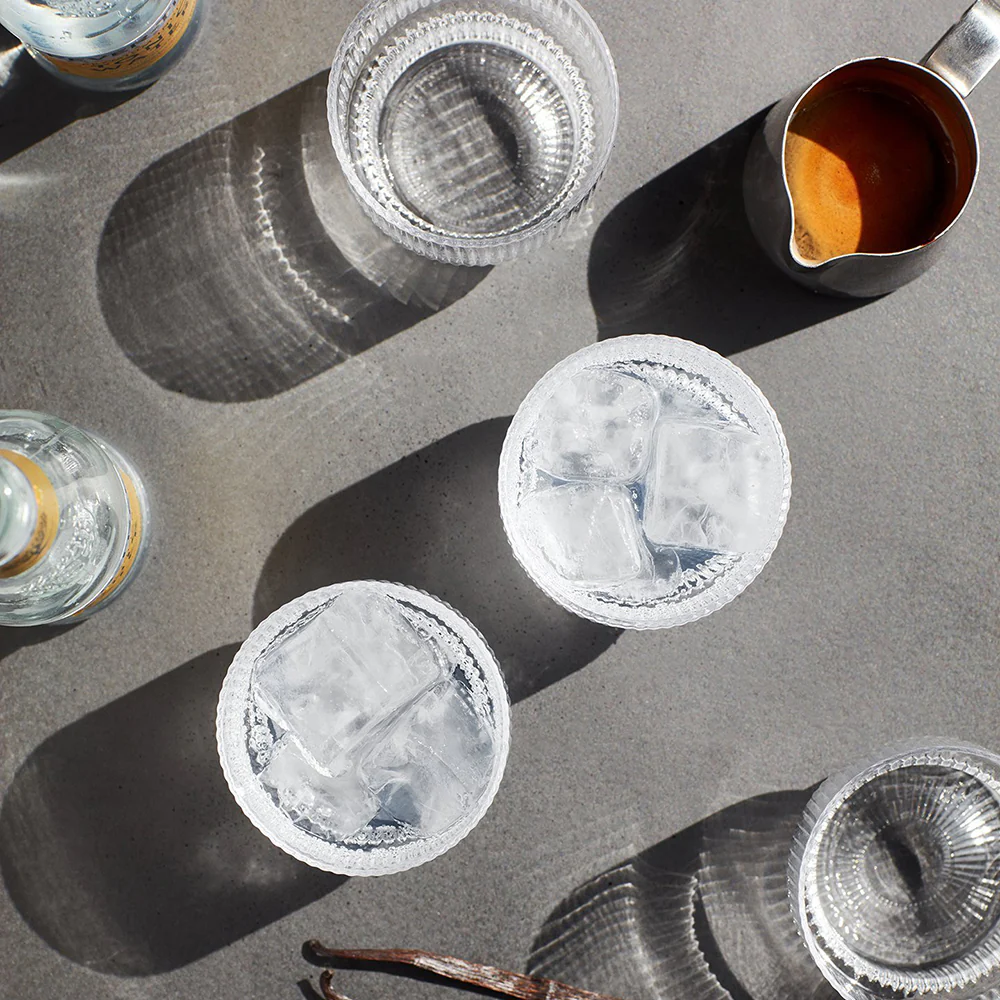 Glass Ripple, clear glass, set of four - Image 9