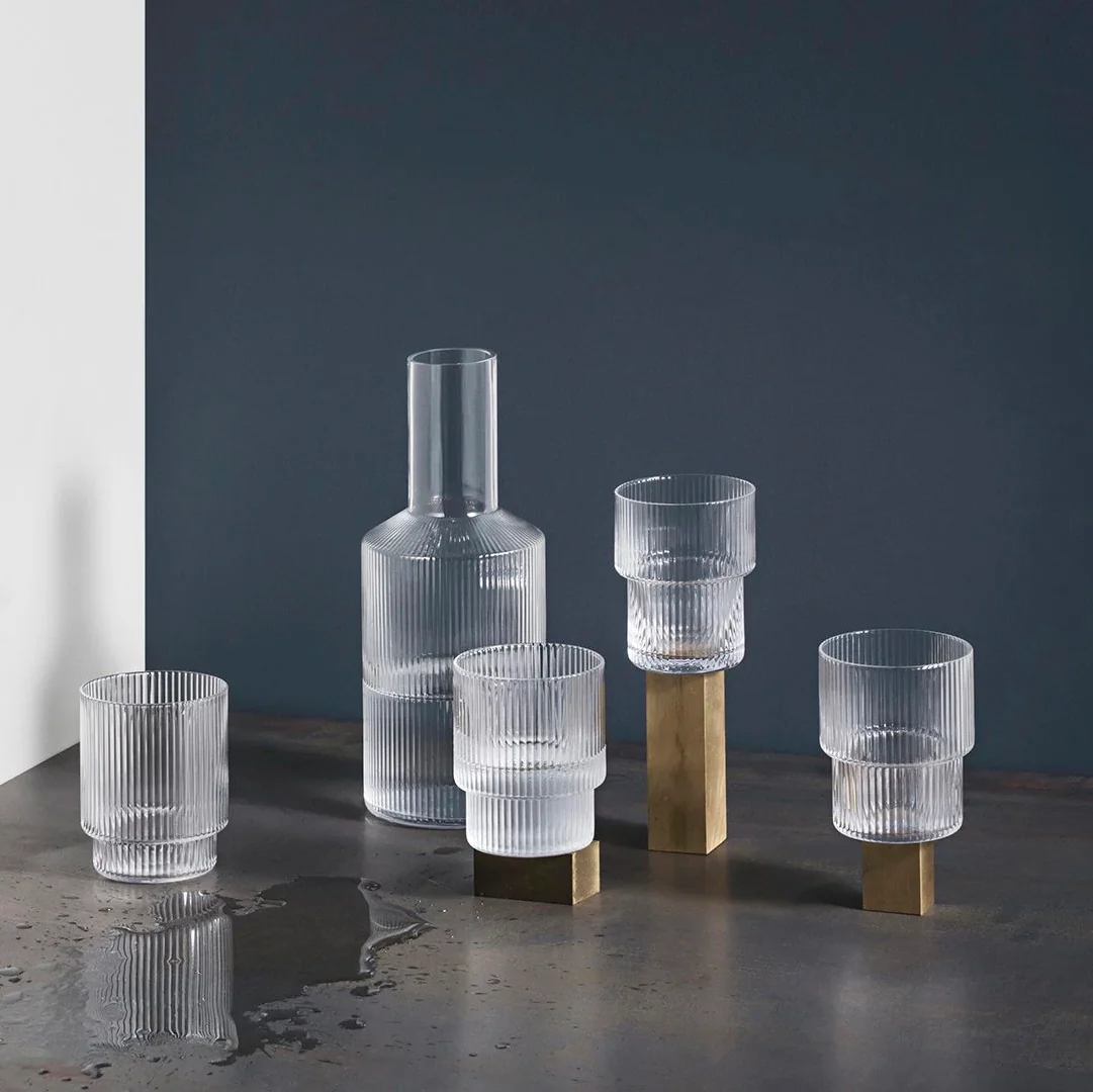 Glass Ripple small, clear glass, set of four - Image 8
