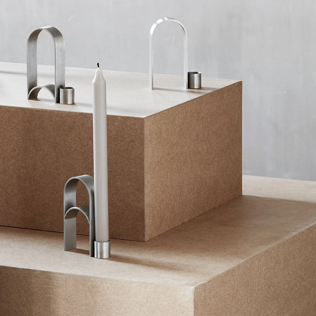 Kristina Dam Studio Arch Candleholder Vol. 1, Stainless Steel - Image 4