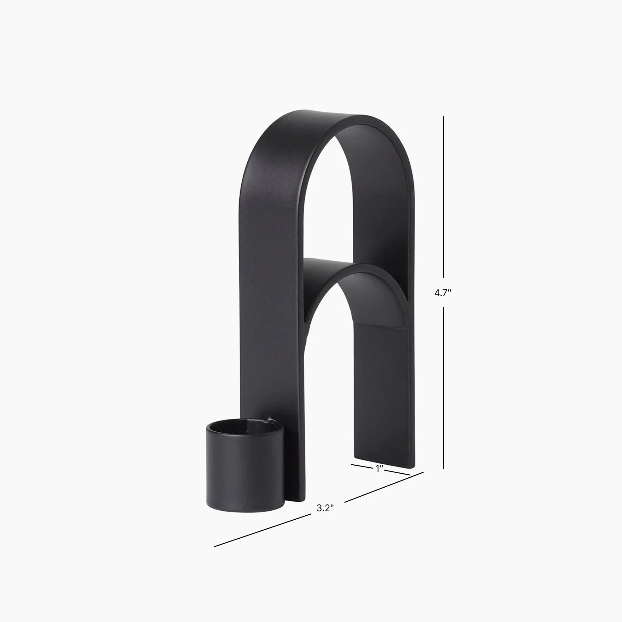 Kristina Dam Studio Arch Candleholder Vol. 3, Black - Image 4