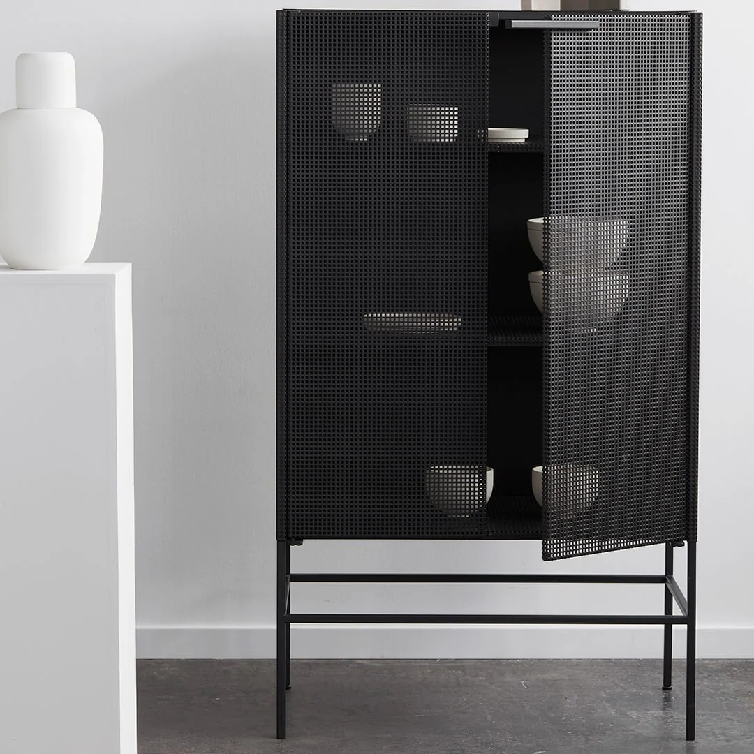Kristina Dam Studio Grid Cabinet, Black - Image 4