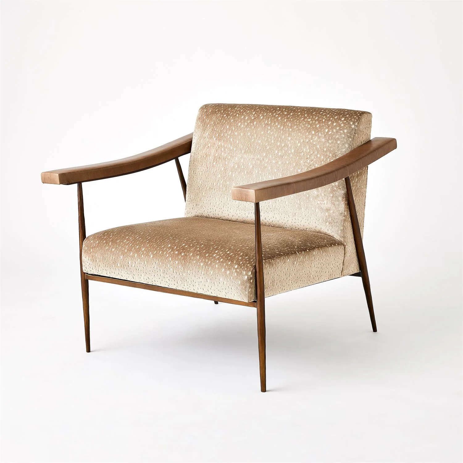 L Brooks Fabric/Leather Chair - Bronze - Image 2