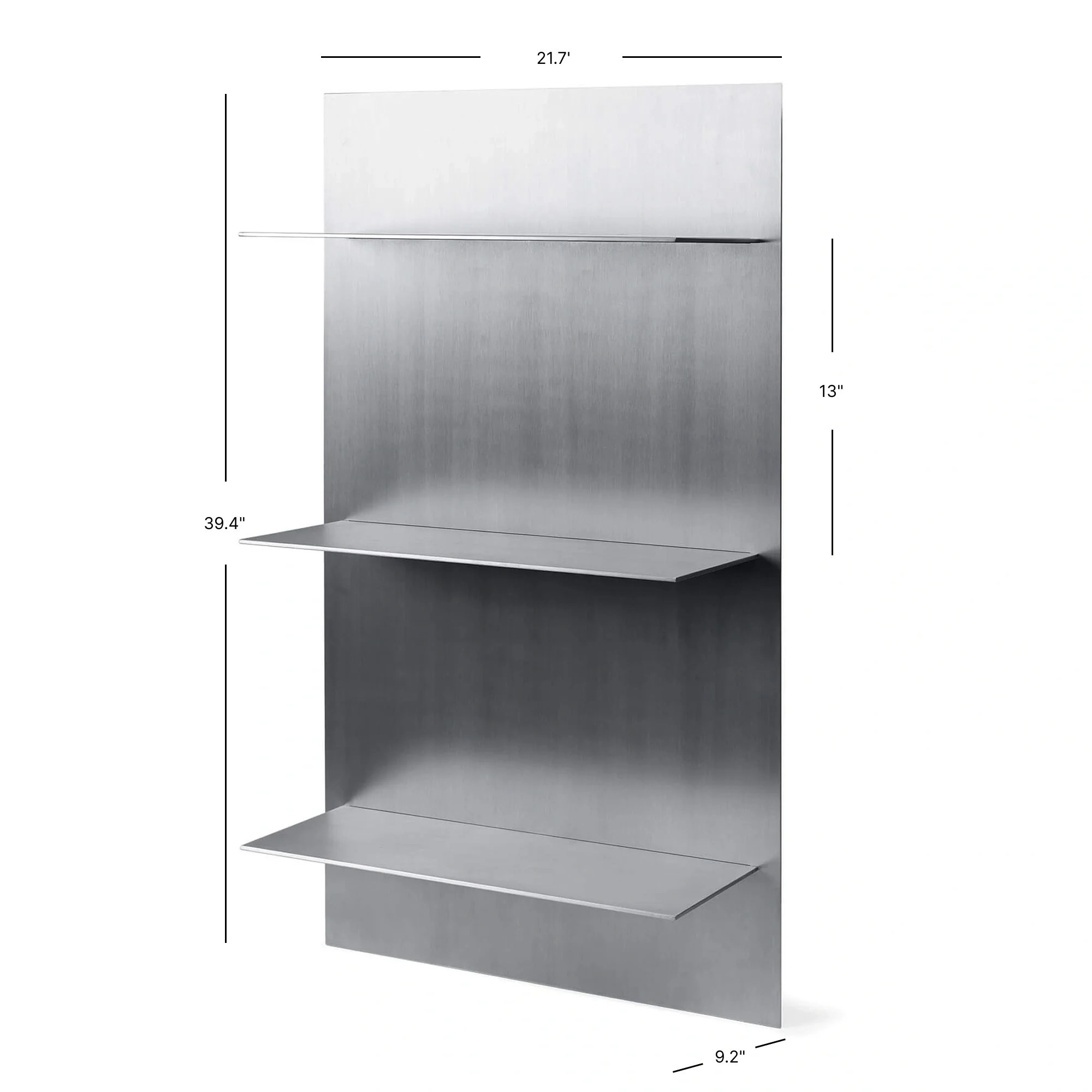 Lager Wall Shelf - Triple - Aluminium - Image 5