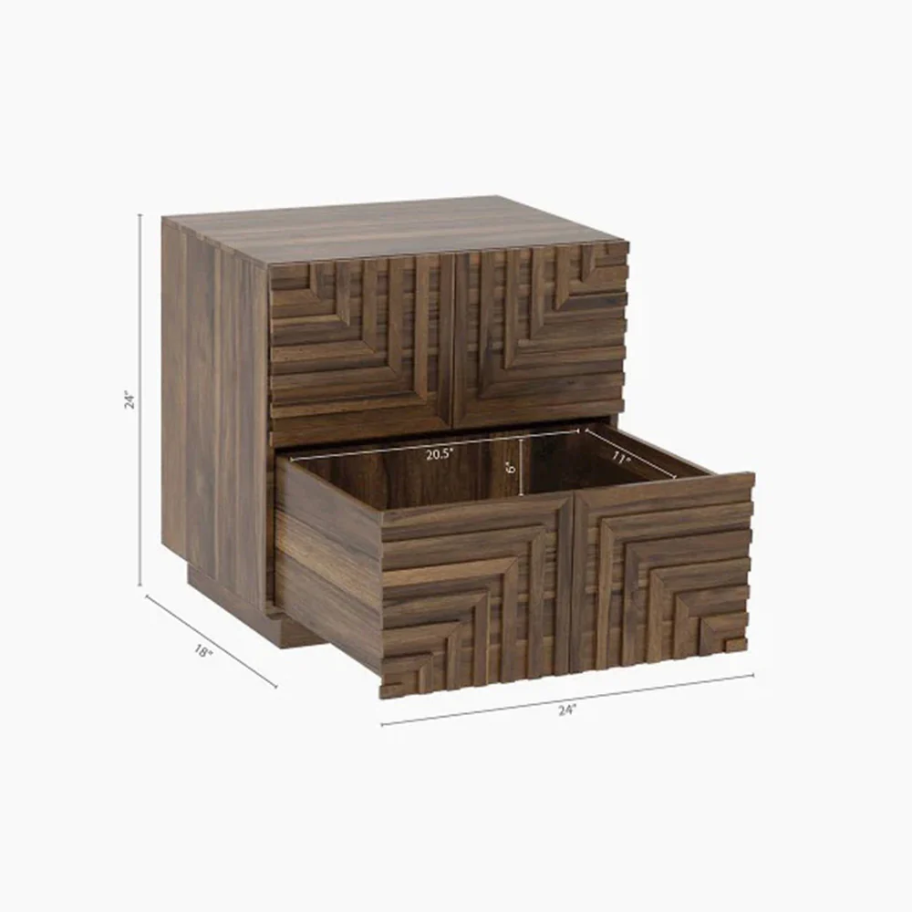 Lassi Wood Night Stand - Image 3