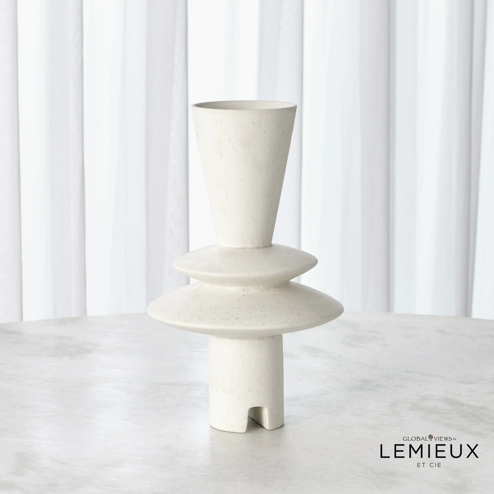 Lemieux Et Cie Adelyn Geometric Vase-White - Image 2