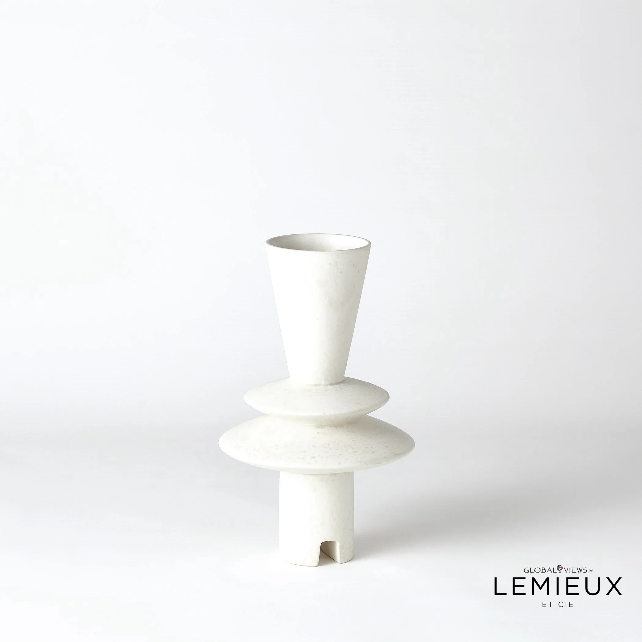 Lemieux Et Cie Adelyn Geometric Vase-White - Image 4