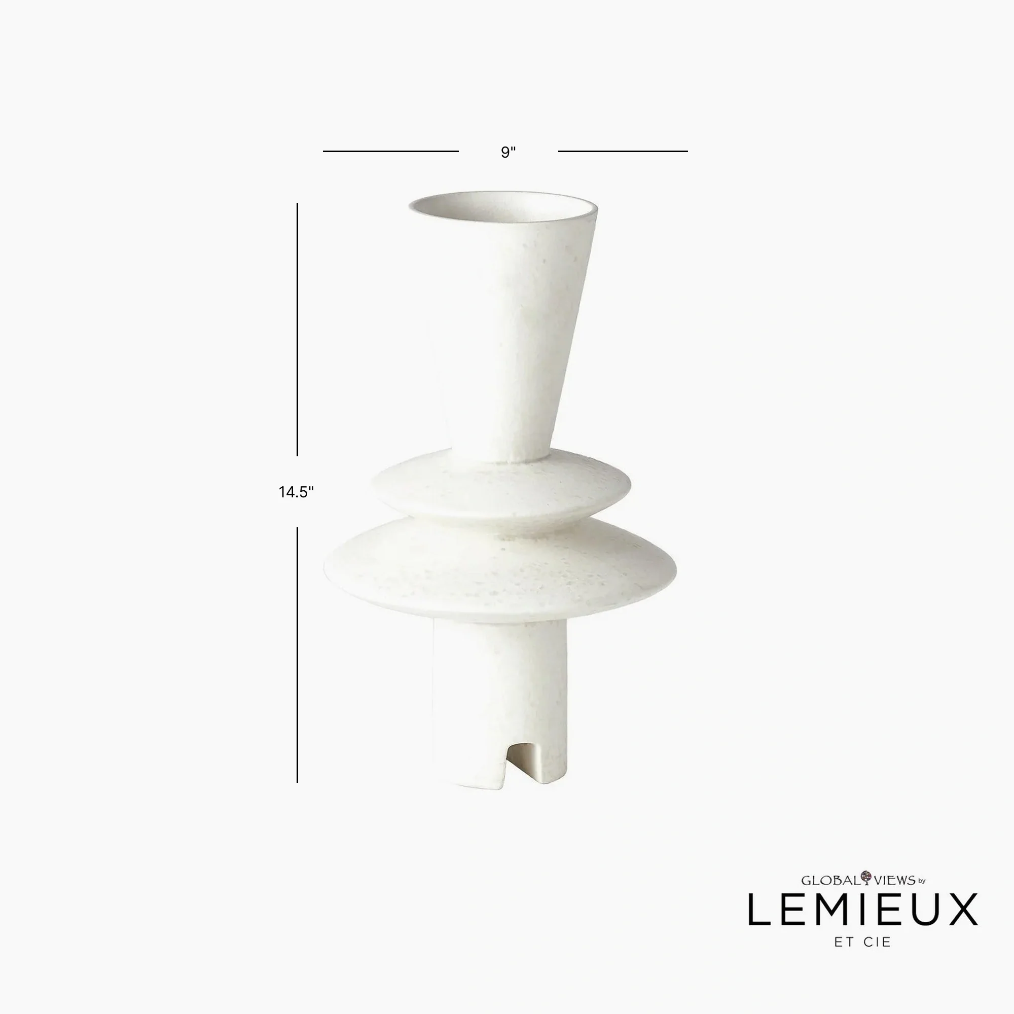 Lemieux Et Cie Adelyn Geometric Vase-White - Image 5