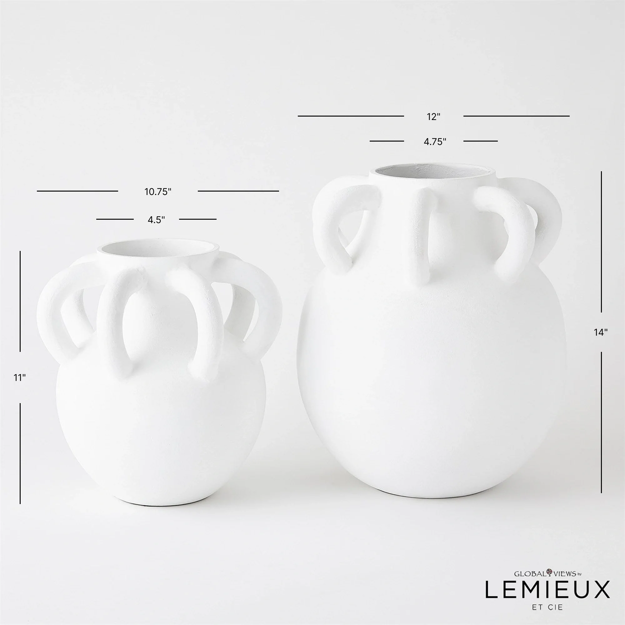 Lemieux Et Cie Amphora Loop Vase Collection - White - Image 8